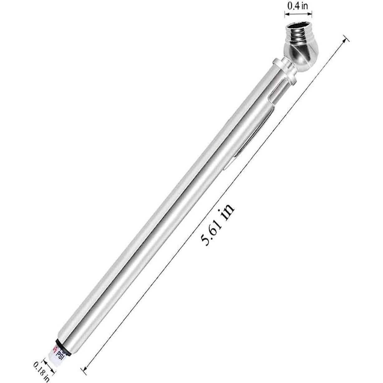 Medidor de Presión de Neumáticos PINKJOY Acero Inoxidable 10-75 PSI