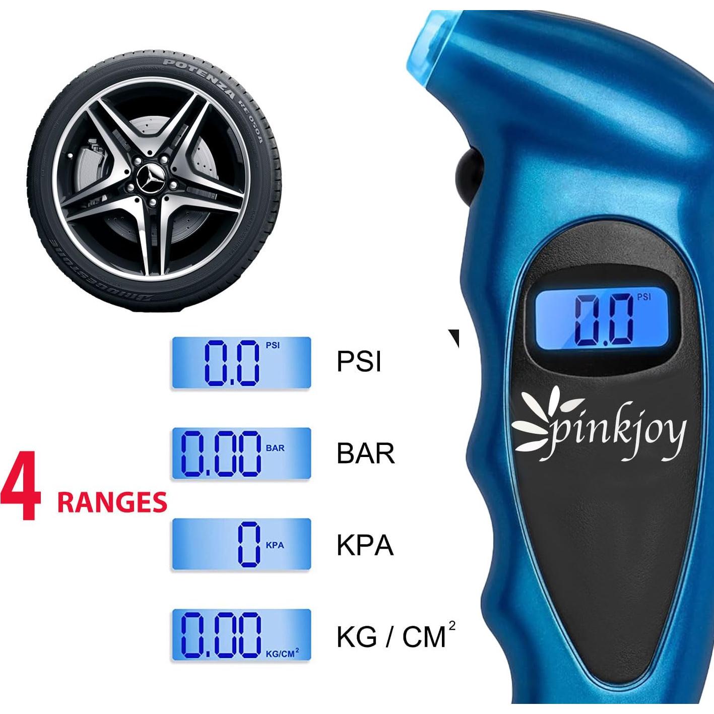 Medidor Digital de Presión de Neumáticos PINKJOY 150 PSI LCD