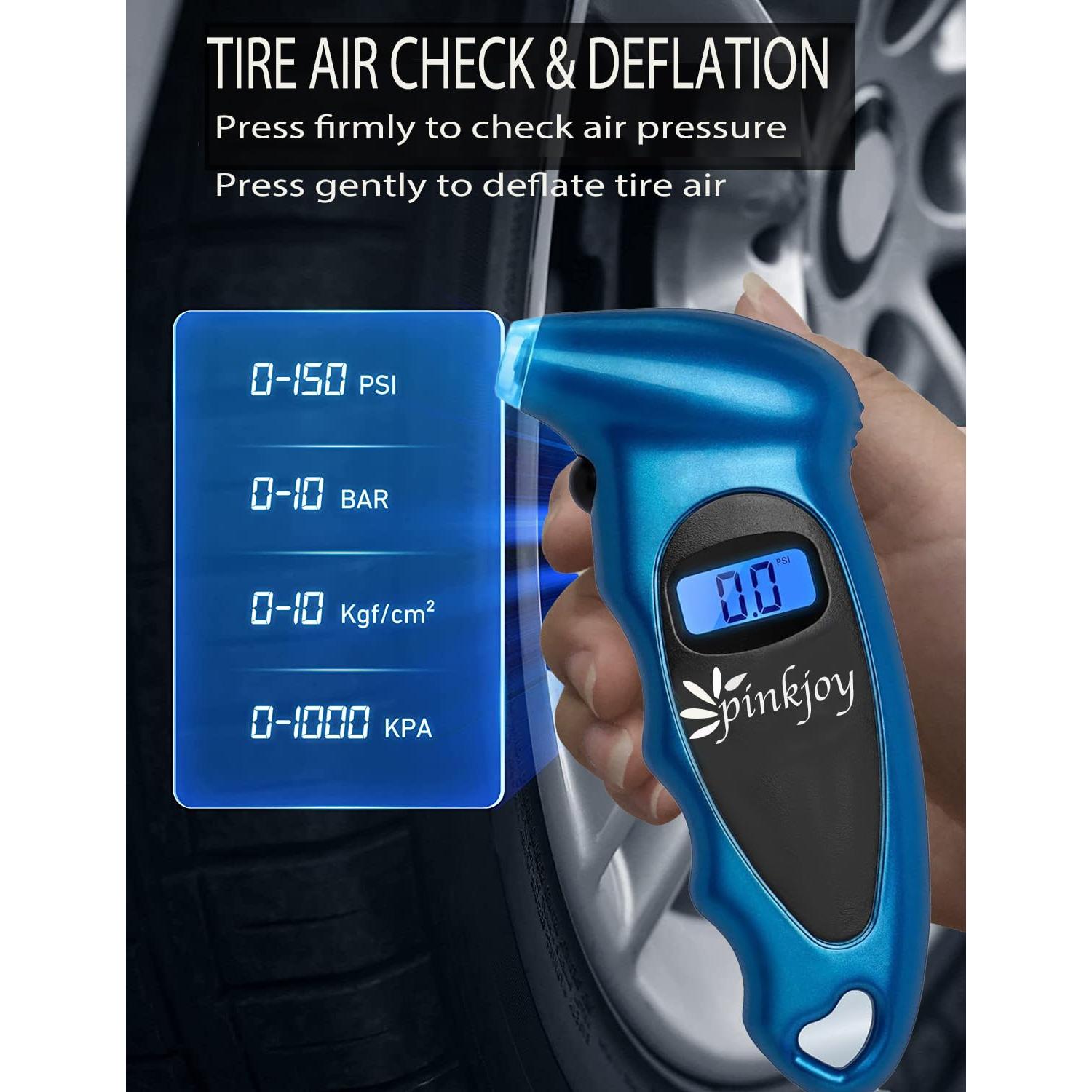 Medidor Digital de Presión de Neumáticos PINKJOY 150 PSI LCD