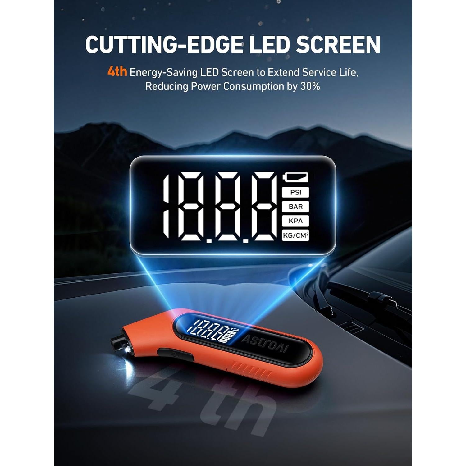 Medidor de Presión de Neumáticos Digital AstroAI 3-300 PSI