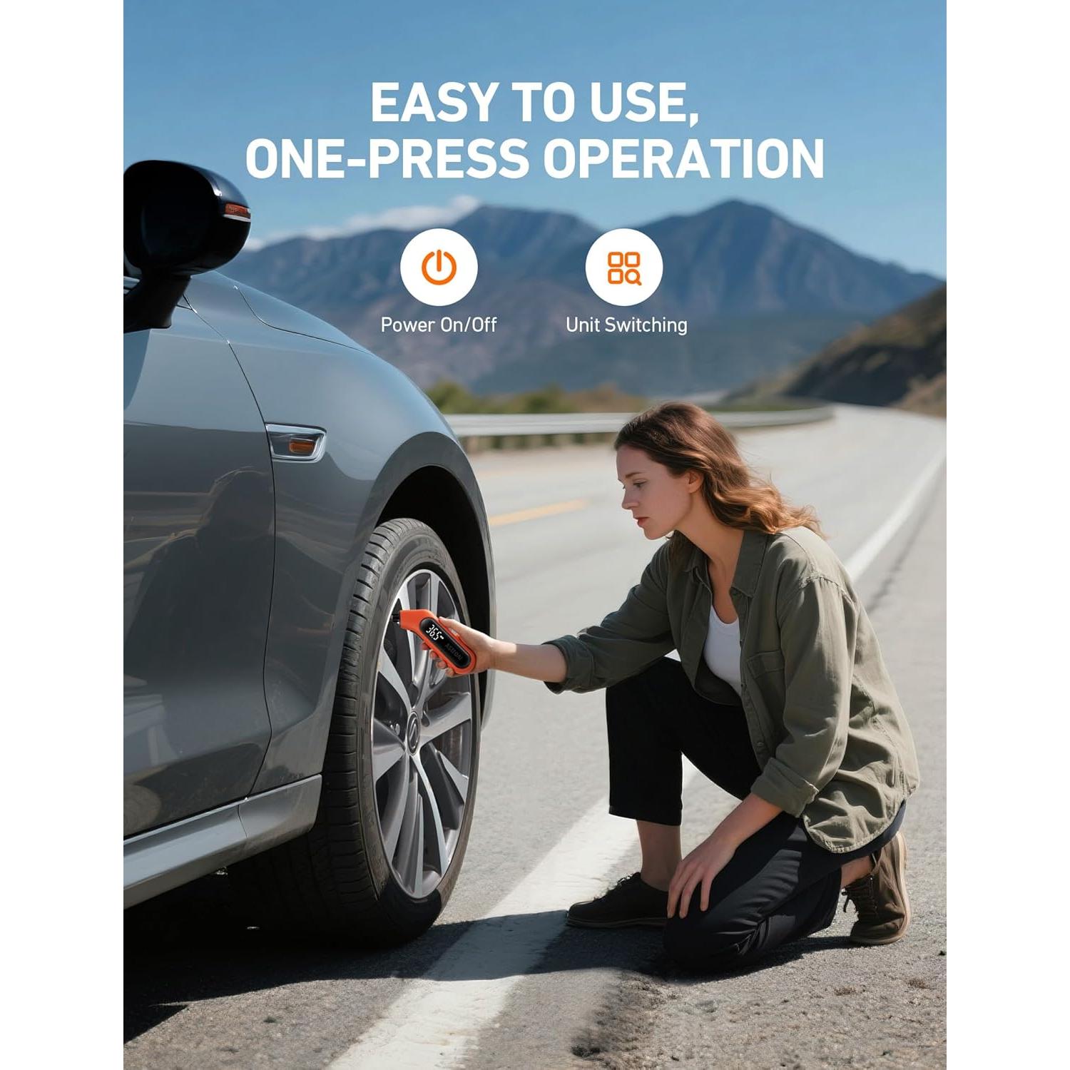 Medidor de Presión de Neumáticos Digital AstroAI 3-300 PSI