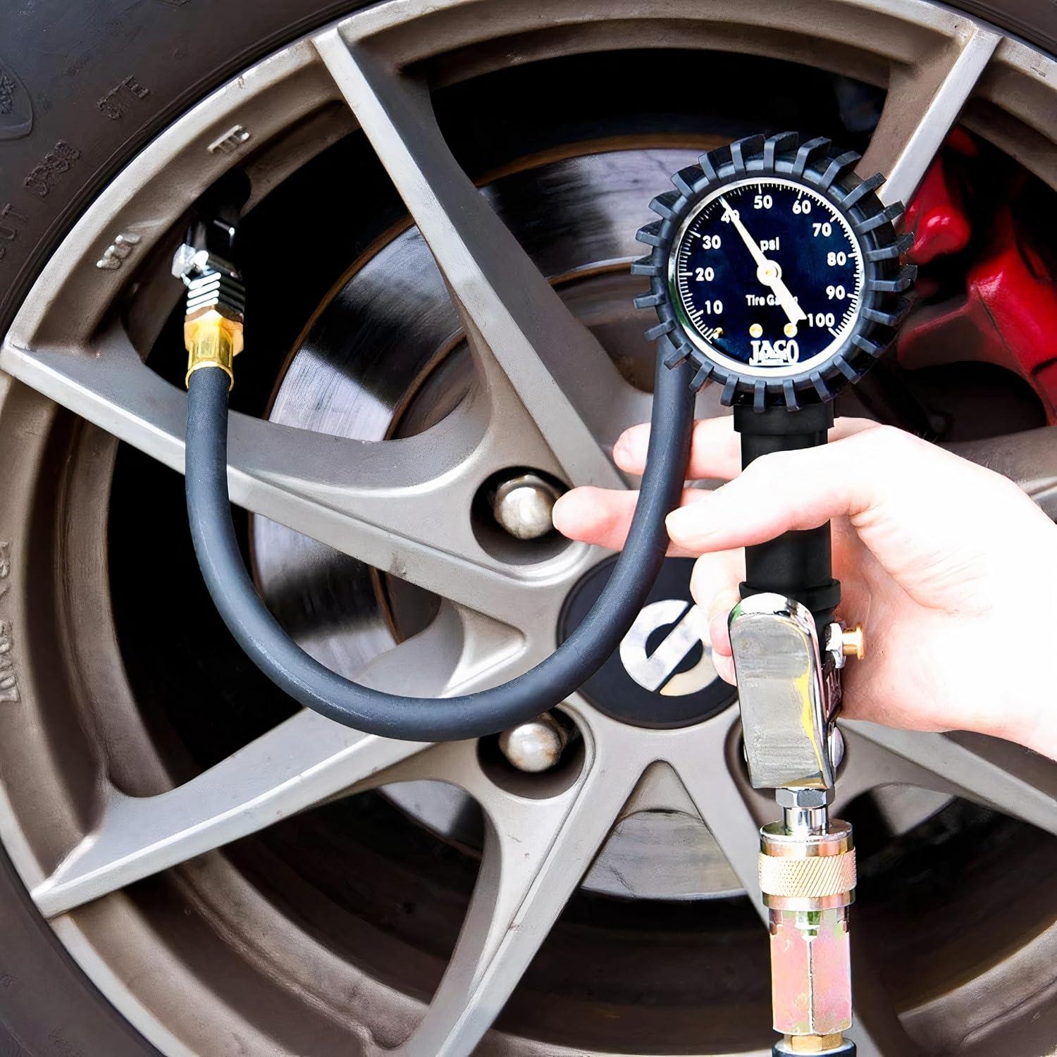 Inflador de Neumáticos JACO FlowPro con Manómetro 100 PSI