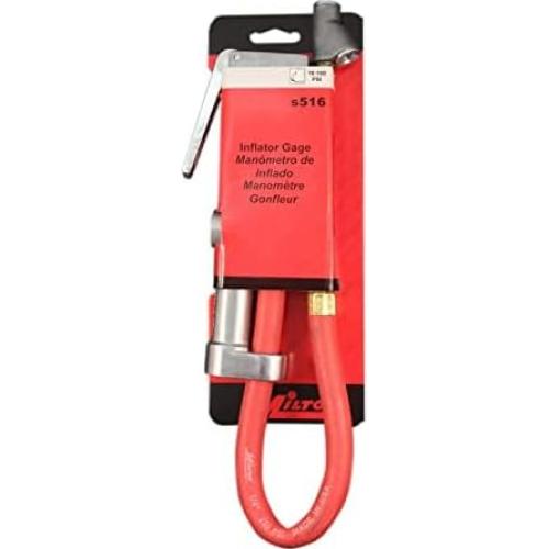 Inflador de Neumáticos Analógico Milton S-516 con Manómetro y Manguera de 38.1 cm