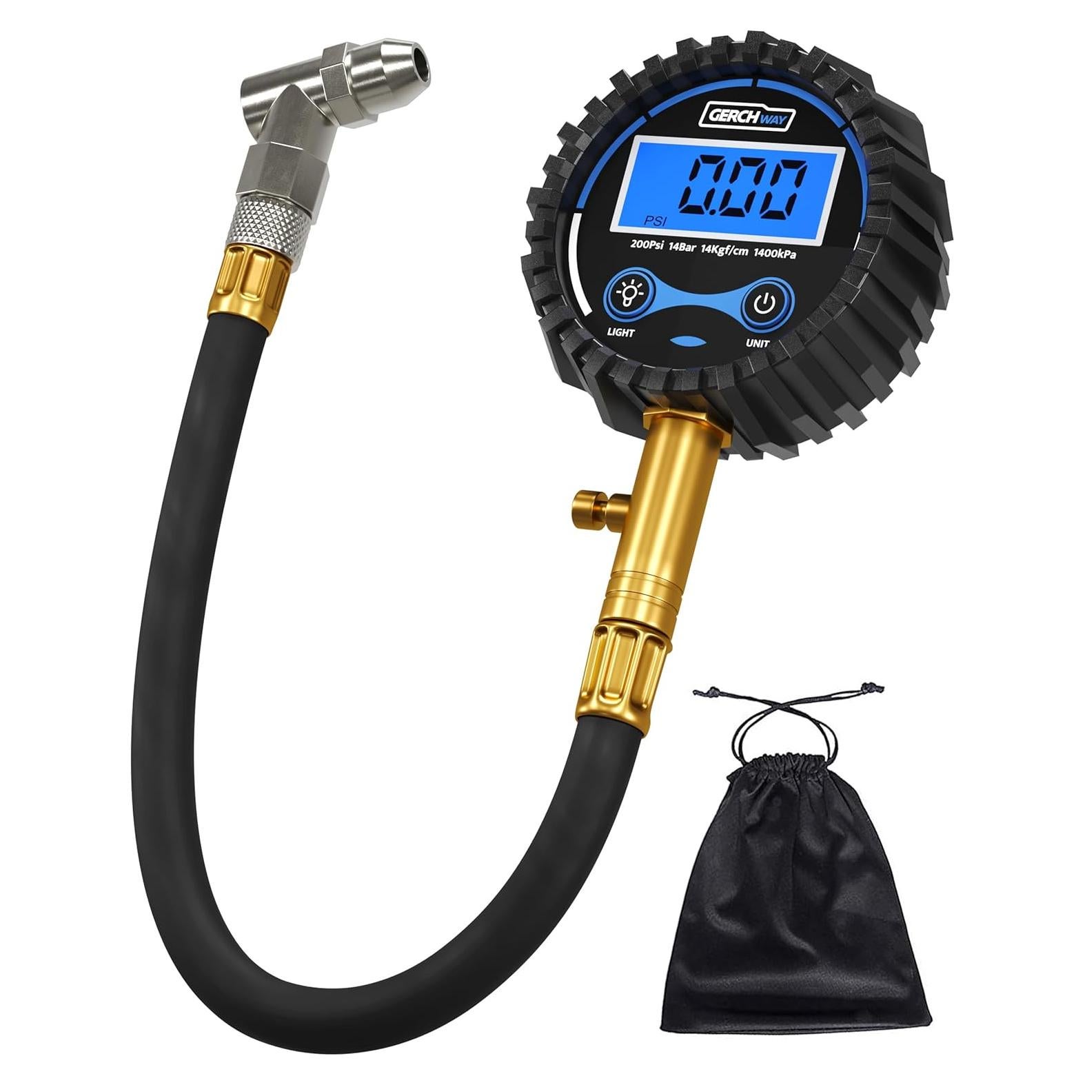 Medidor Digital de Presión de Neumáticos Gerchway 200 PSI