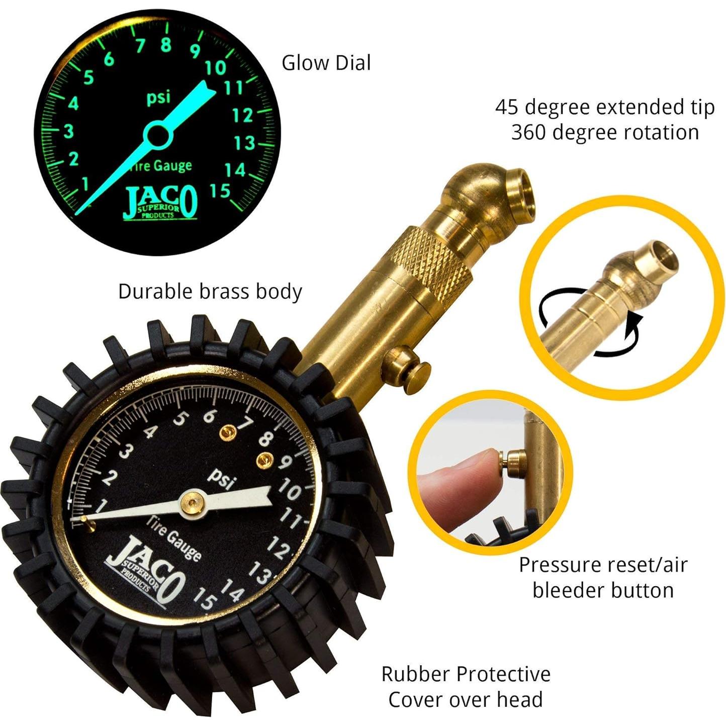 Manómetro de Presión de Neumáticos JACO Elite - 15 PSI