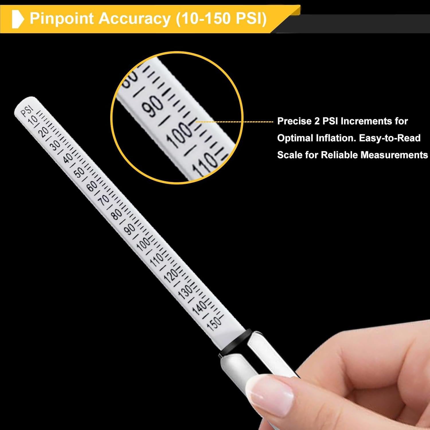 Manómetro de Presión GODESON para Neumáticos 10-150 PSI