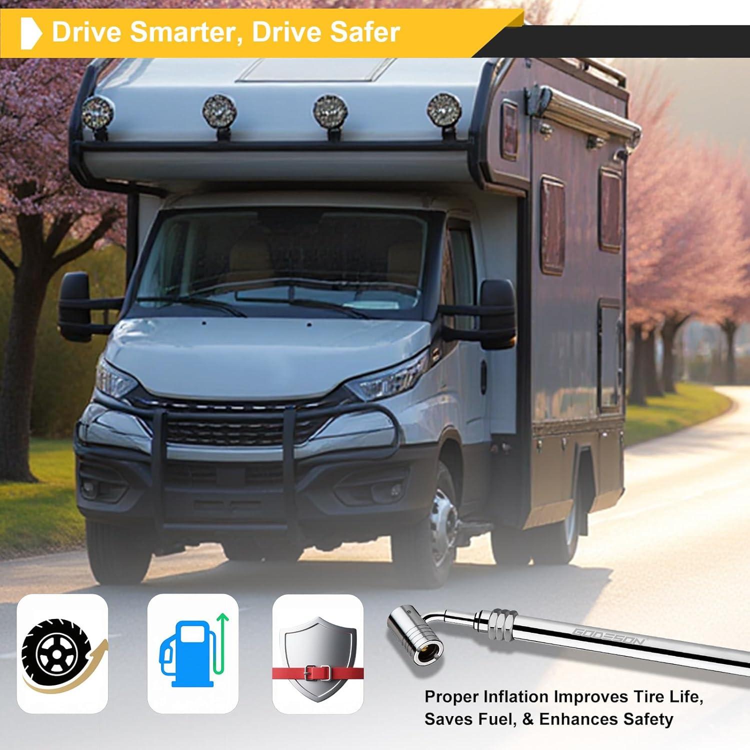 Manómetro de Presión GODESON para Neumáticos 10-150 PSI