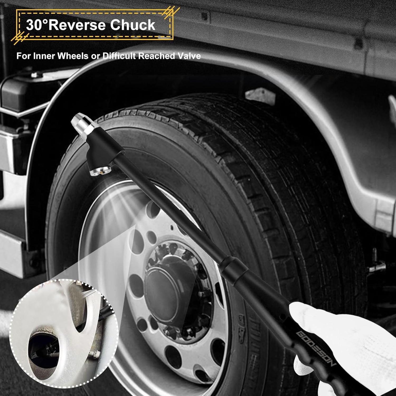 Medidor de Presión de Neumáticos GODESON Doble Cabeza 10-150 PSI