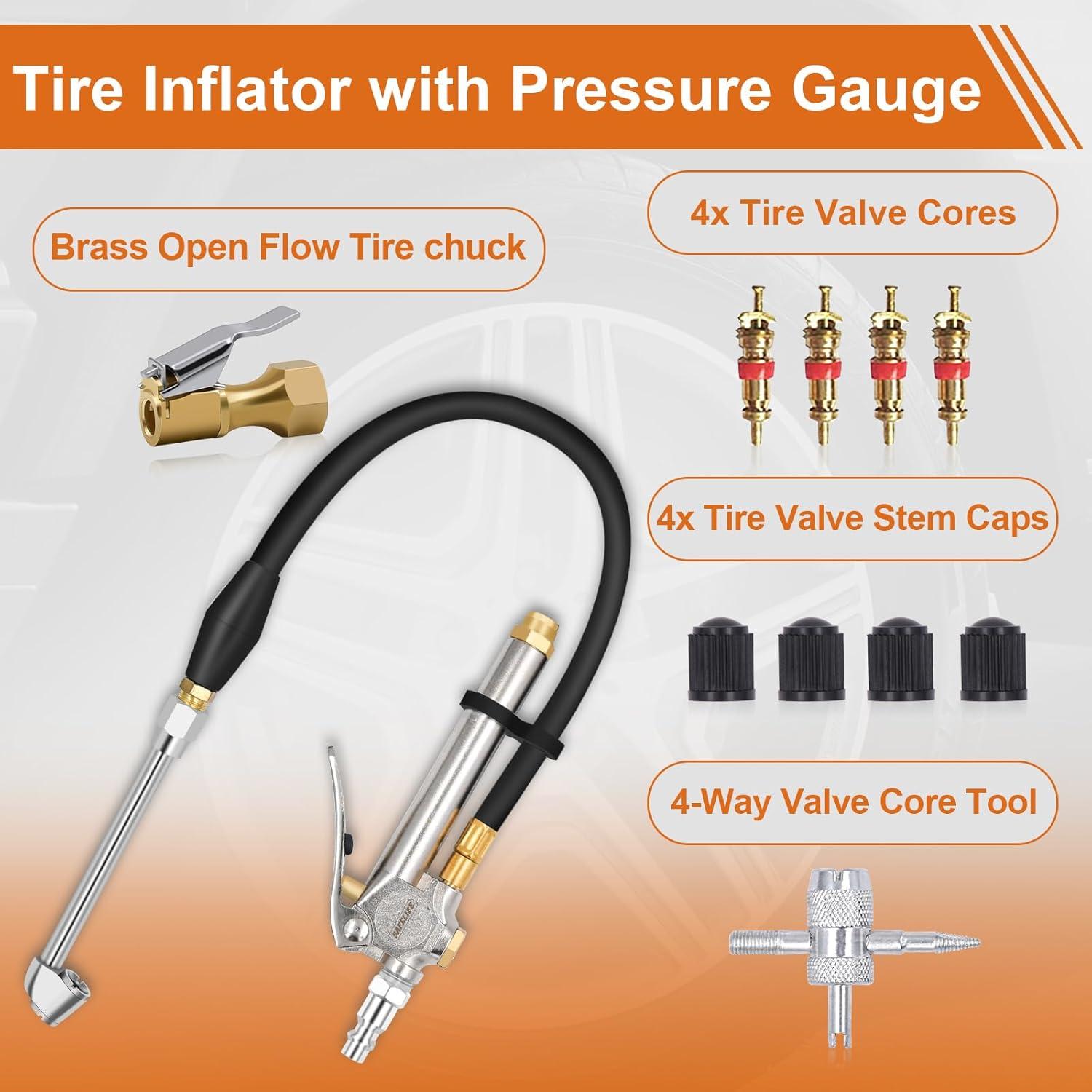 Inflador de Neumáticos SAFELIFE con Manómetro 10-120 PSI