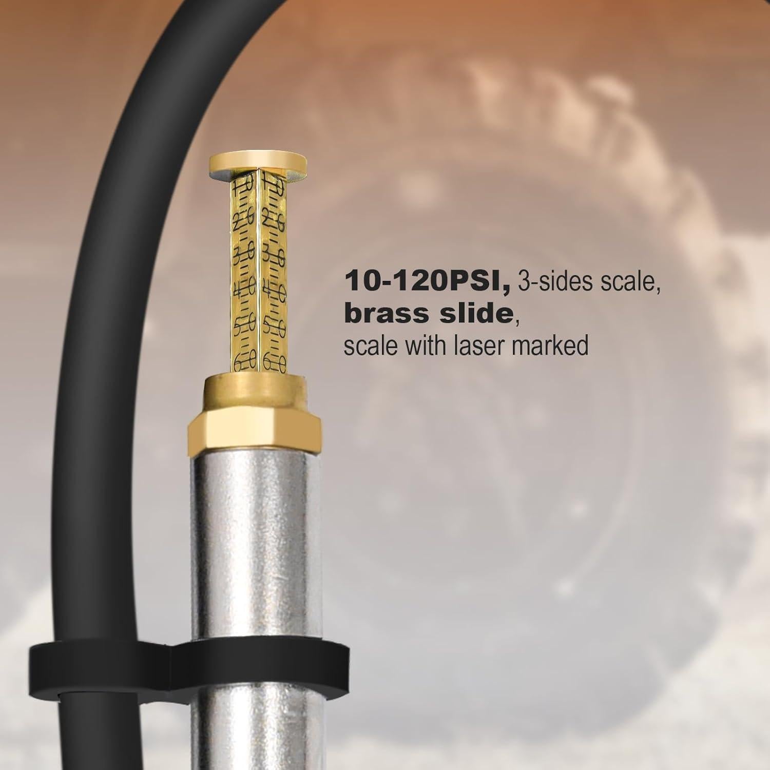 Inflador de Neumáticos SAFELIFE con Manómetro 10-120 PSI