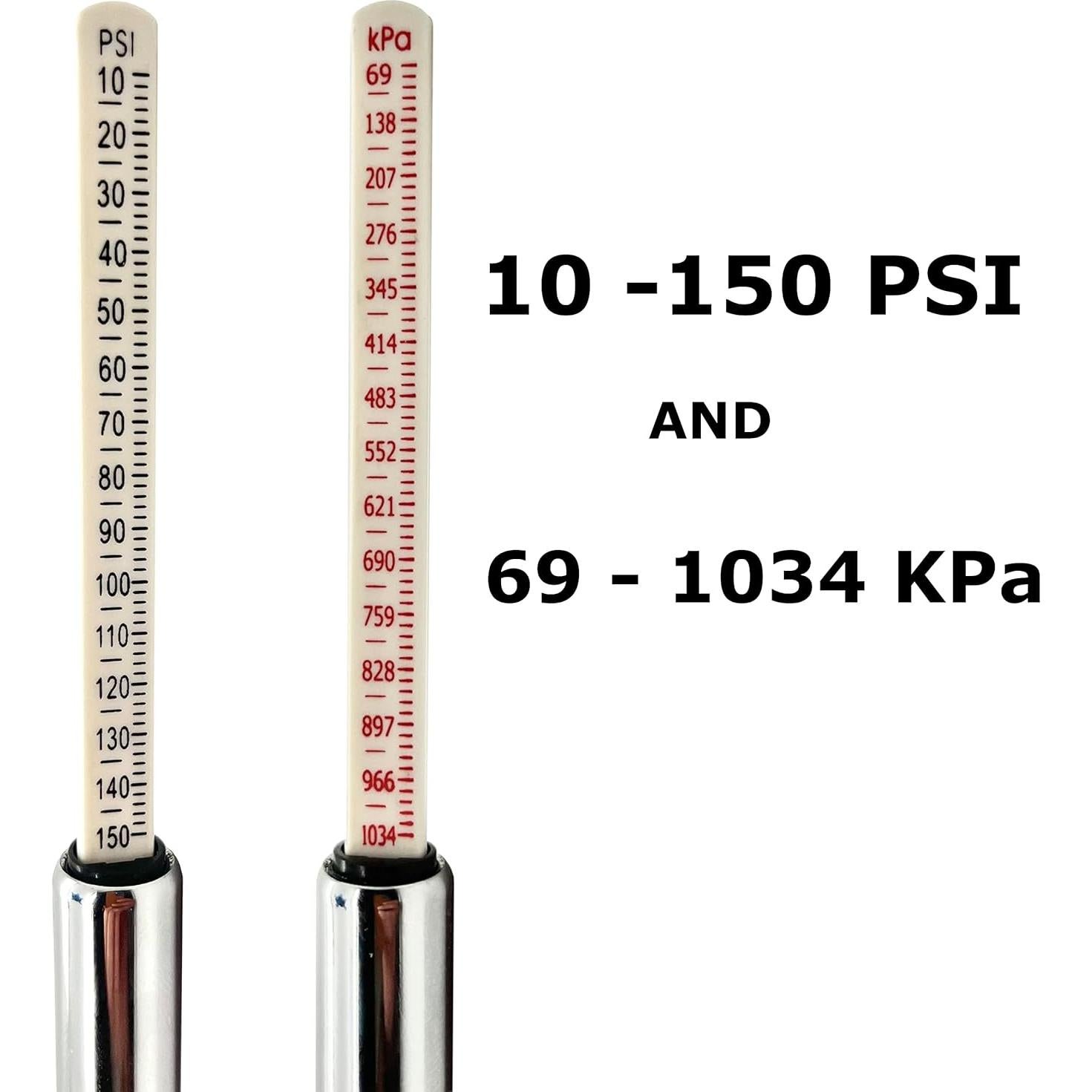 Medidor de Presión de Neumáticos Jon MFB 10-150 PSI Doble Cabezal