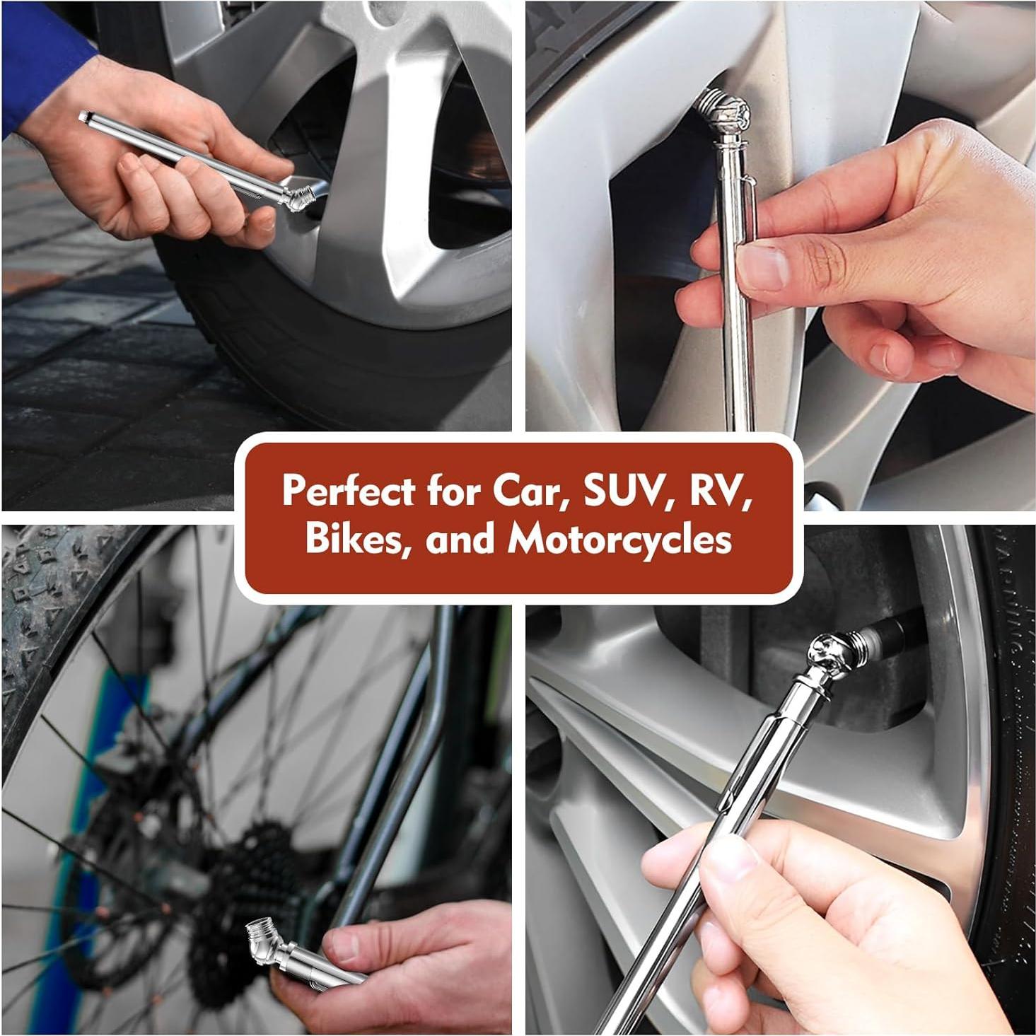 Medidor de Presión de Neumáticos XIZIX 10-75 PSI Acero Inoxidable