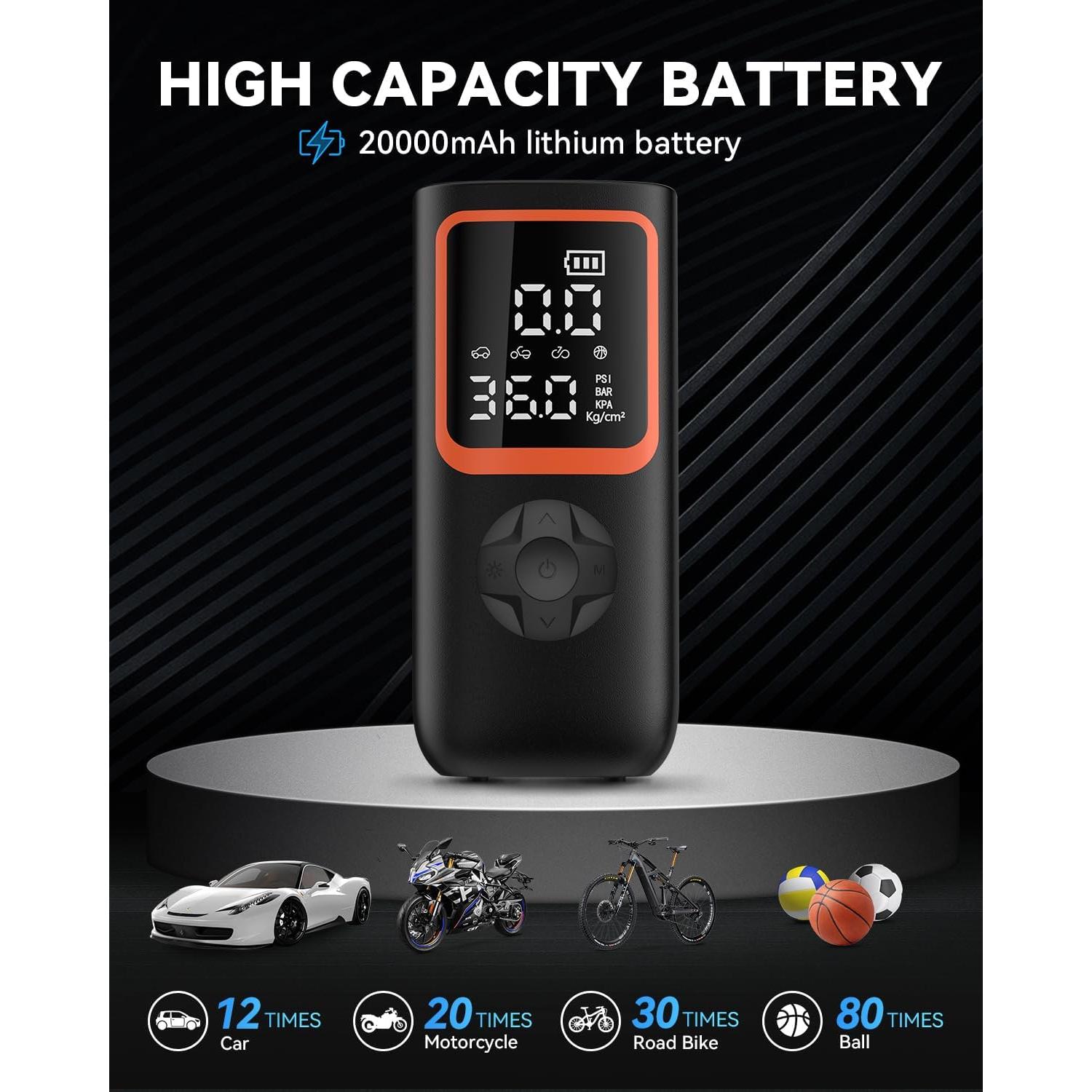 Compresor de Aire Portátil KOLTGOO 150 PSI Inalámbrico