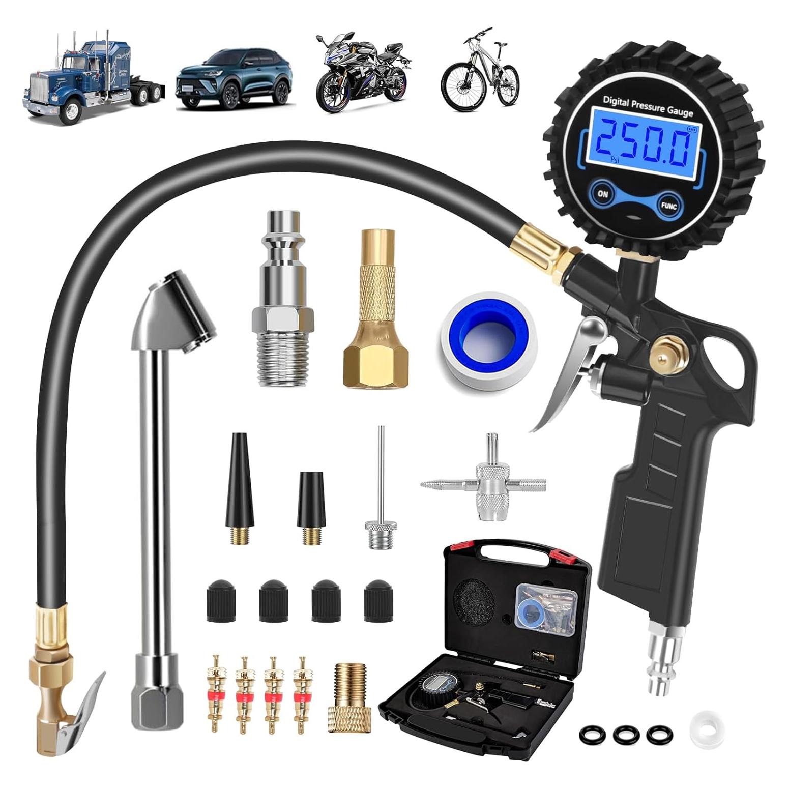 Medidor de Presión de Neumáticos Digital AmazStove 250 PSI
