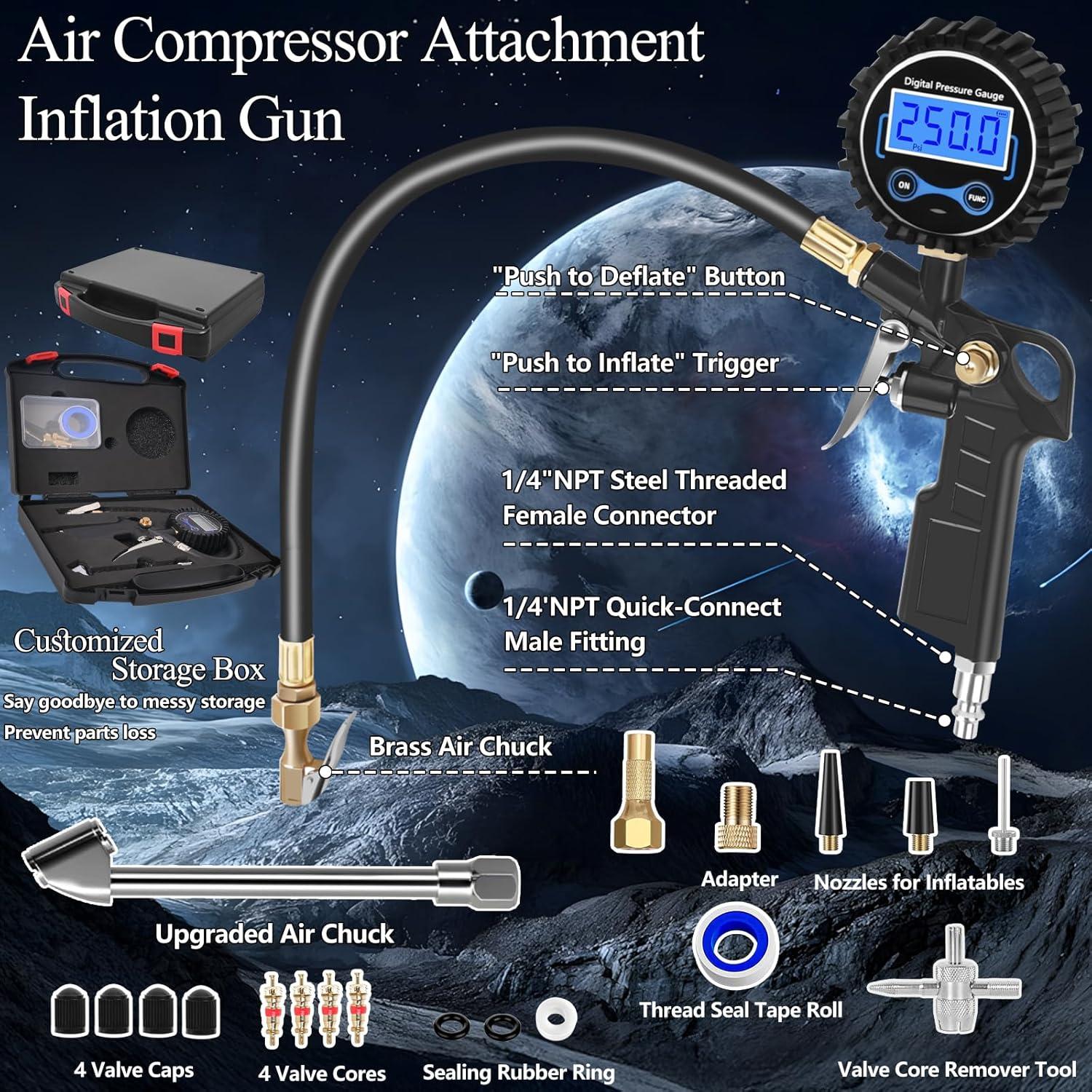Medidor de Presión de Neumáticos Digital AmazStove 250 PSI