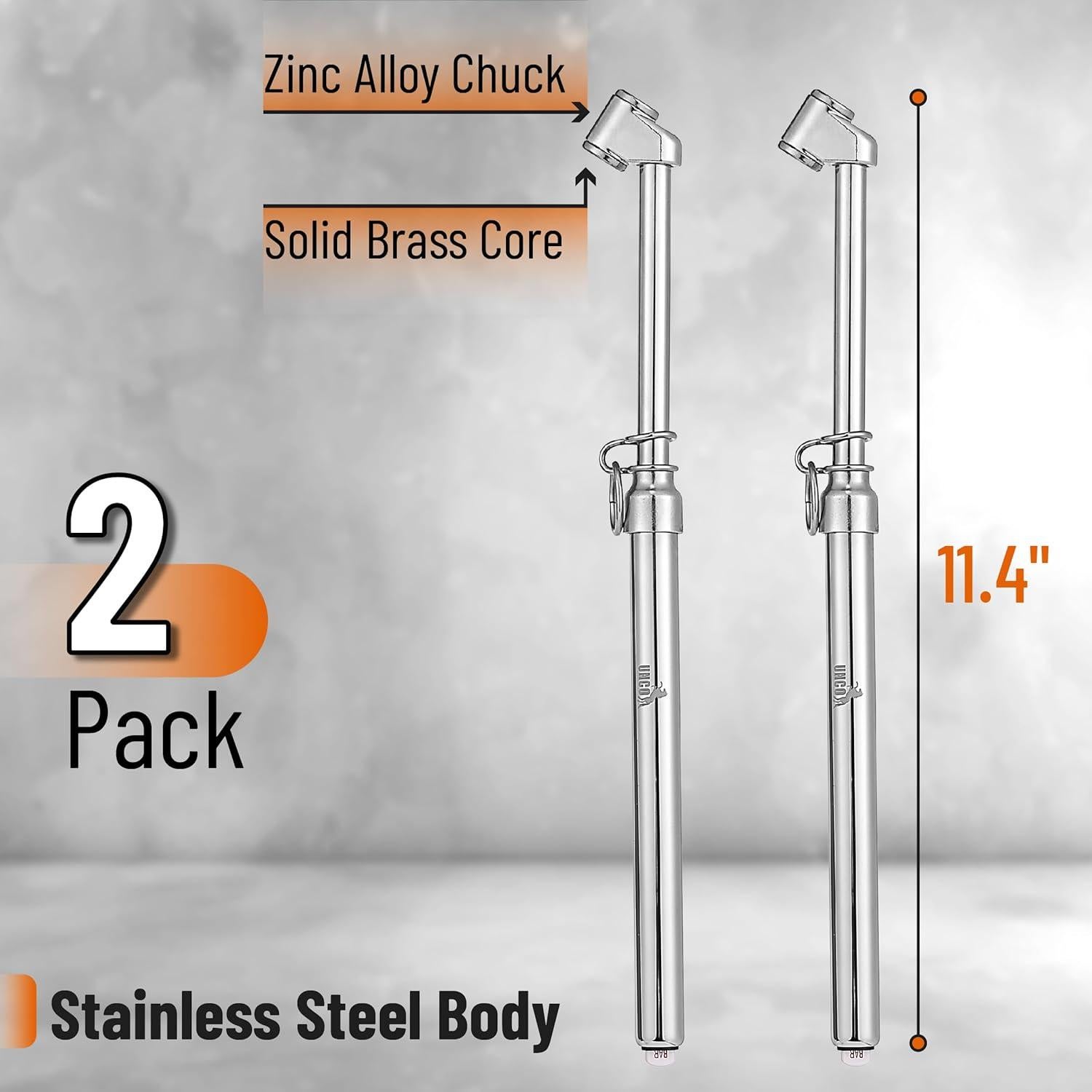 Medidor de Presión de Neumáticos Doble Cabeza UNCO - 2 Piezas, 0.69-10.34 bar