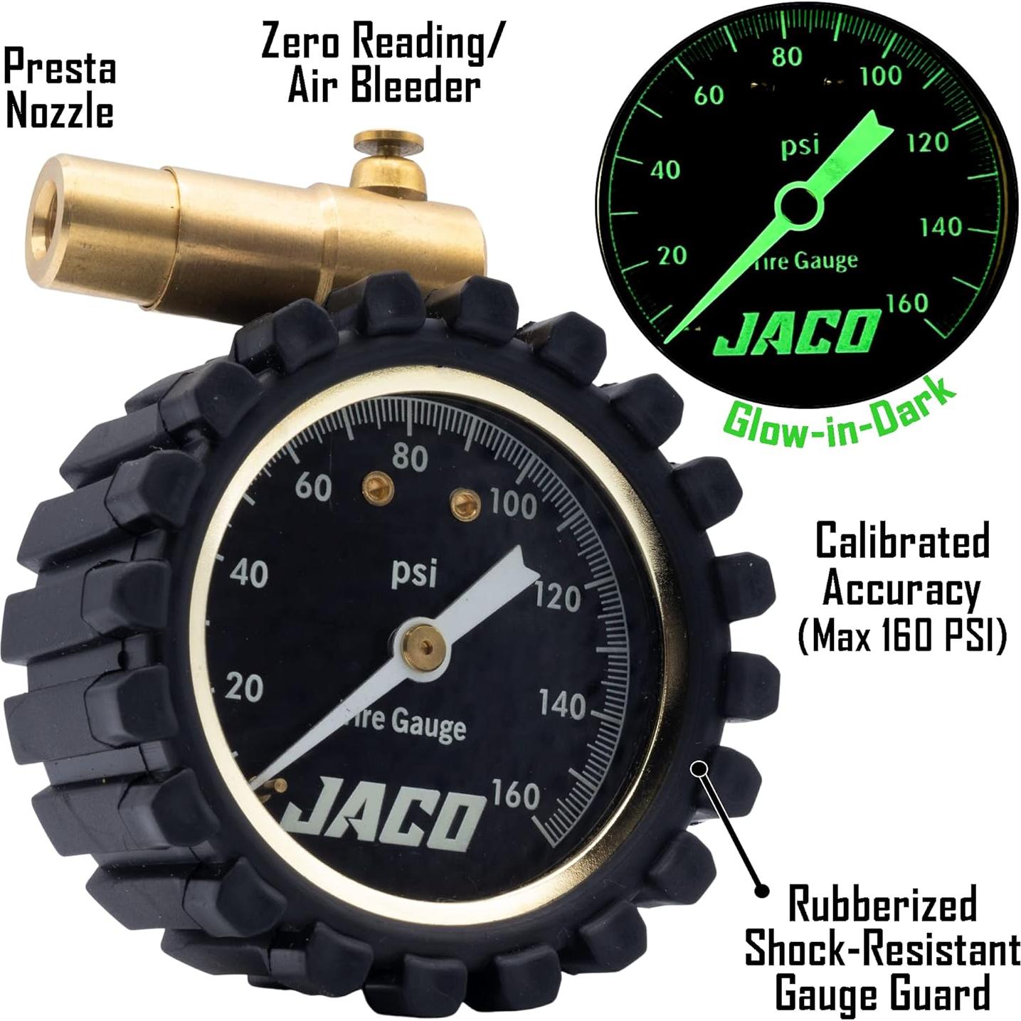 Medidor de Presión de Neumáticos JACO RDX-160 para Bicicletas