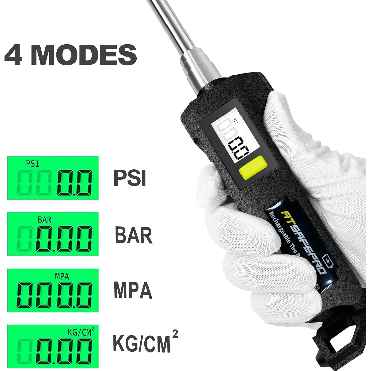 Medidor Digital de Presión de Neumáticos ATsafepro AS011-2