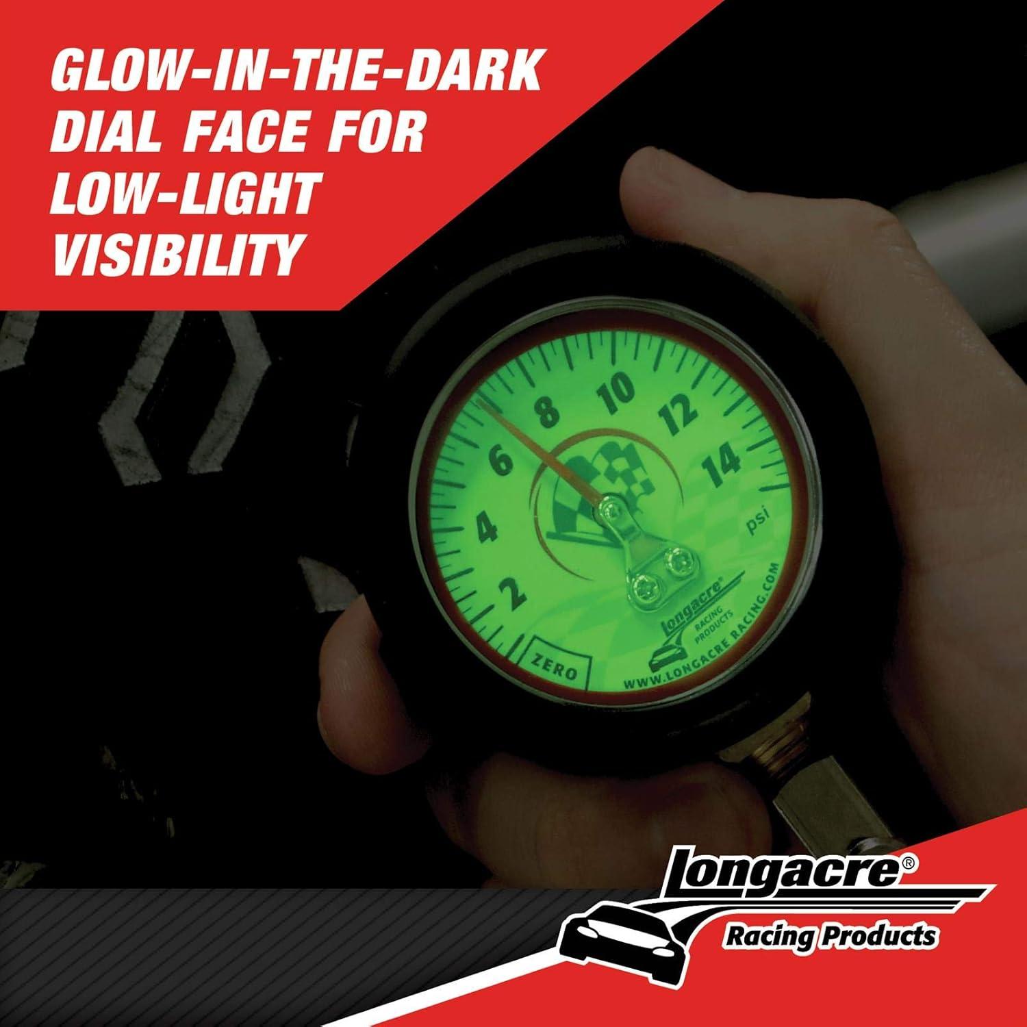 Medidor de Presión de Neumáticos Longacre 0-15 PSI 5.08 cm