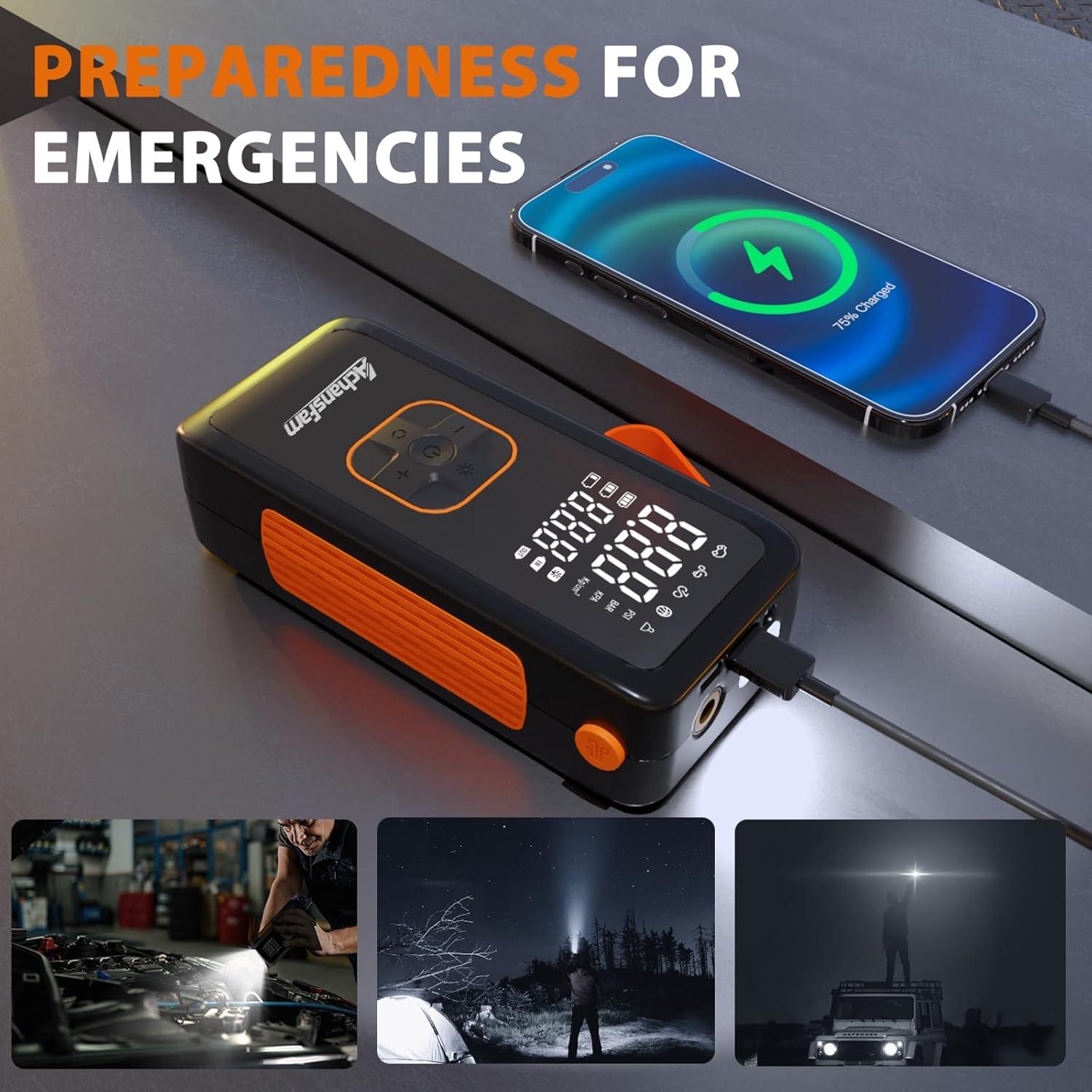 Compresor de Aire Portátil Achansfam 150 PSI con Manómetro Digital