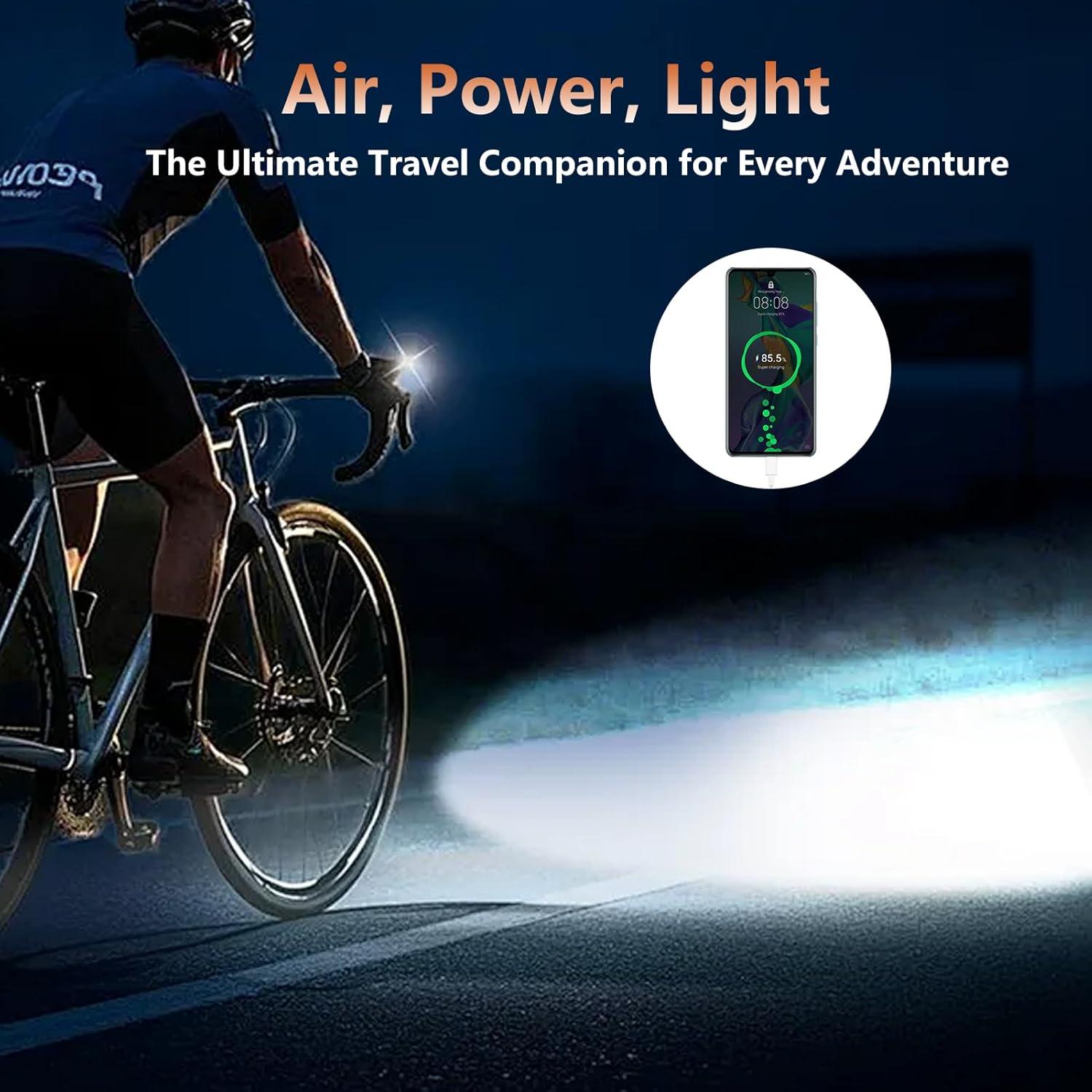 Compresor de Aire Portátil Mightiger 150 PSI Bomba Inalámbrica