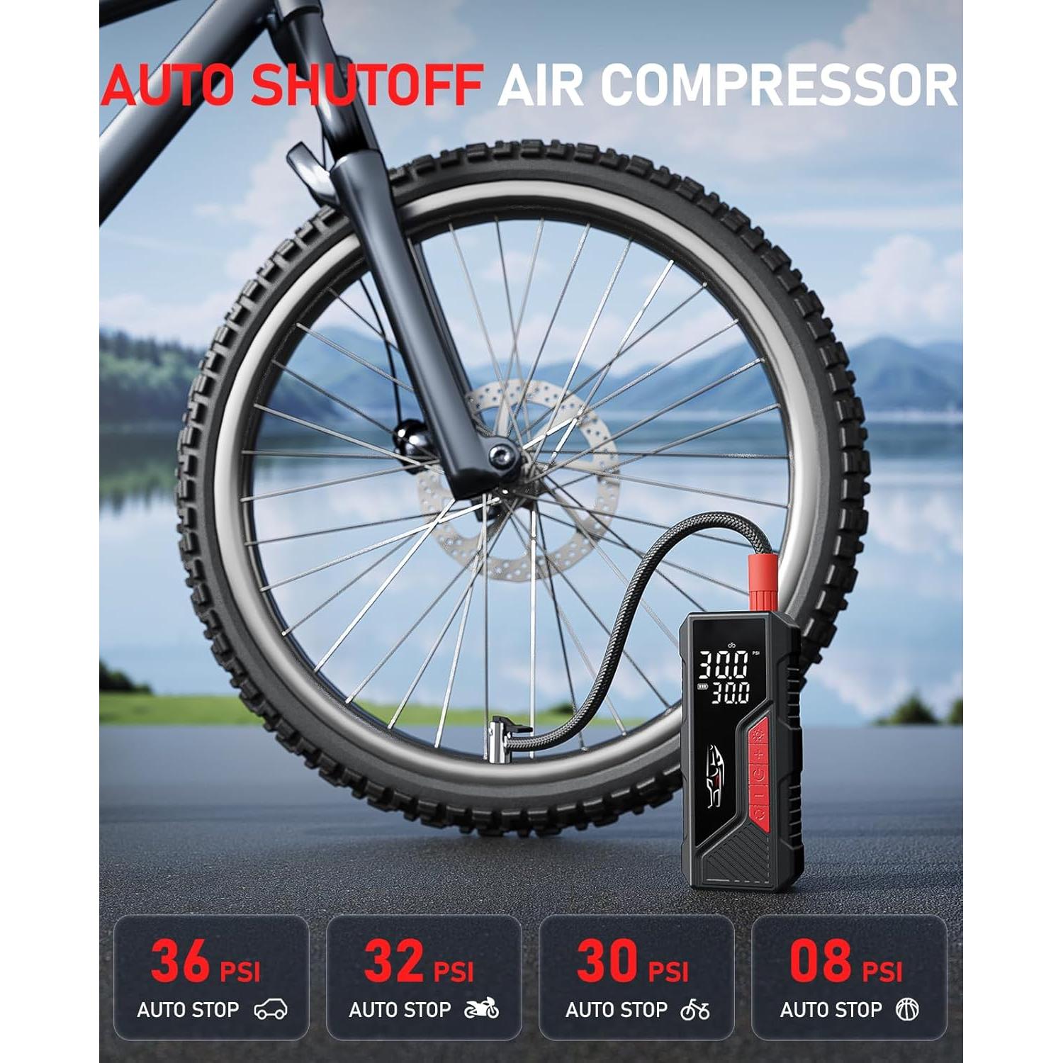 Compresor de Aire Portátil Aneson CZK-DC04 150 PSI 12V