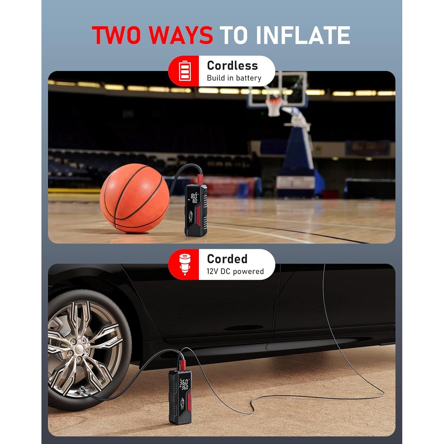 Compresor de Aire Portátil Aneson CZK-DC04 150 PSI 12V