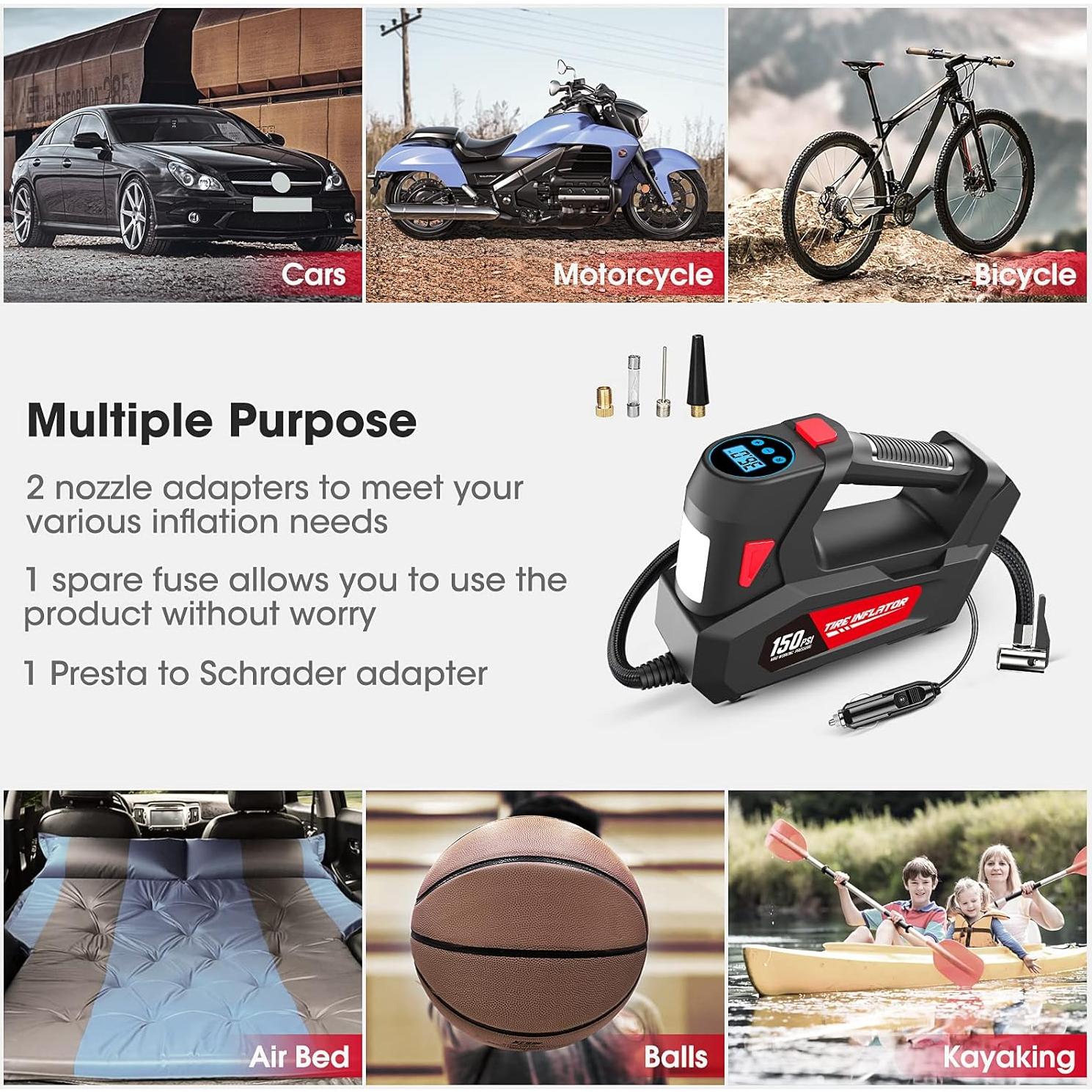 Compresor de Aire Portátil CARSUN C-2814-1 150 PSI Automático