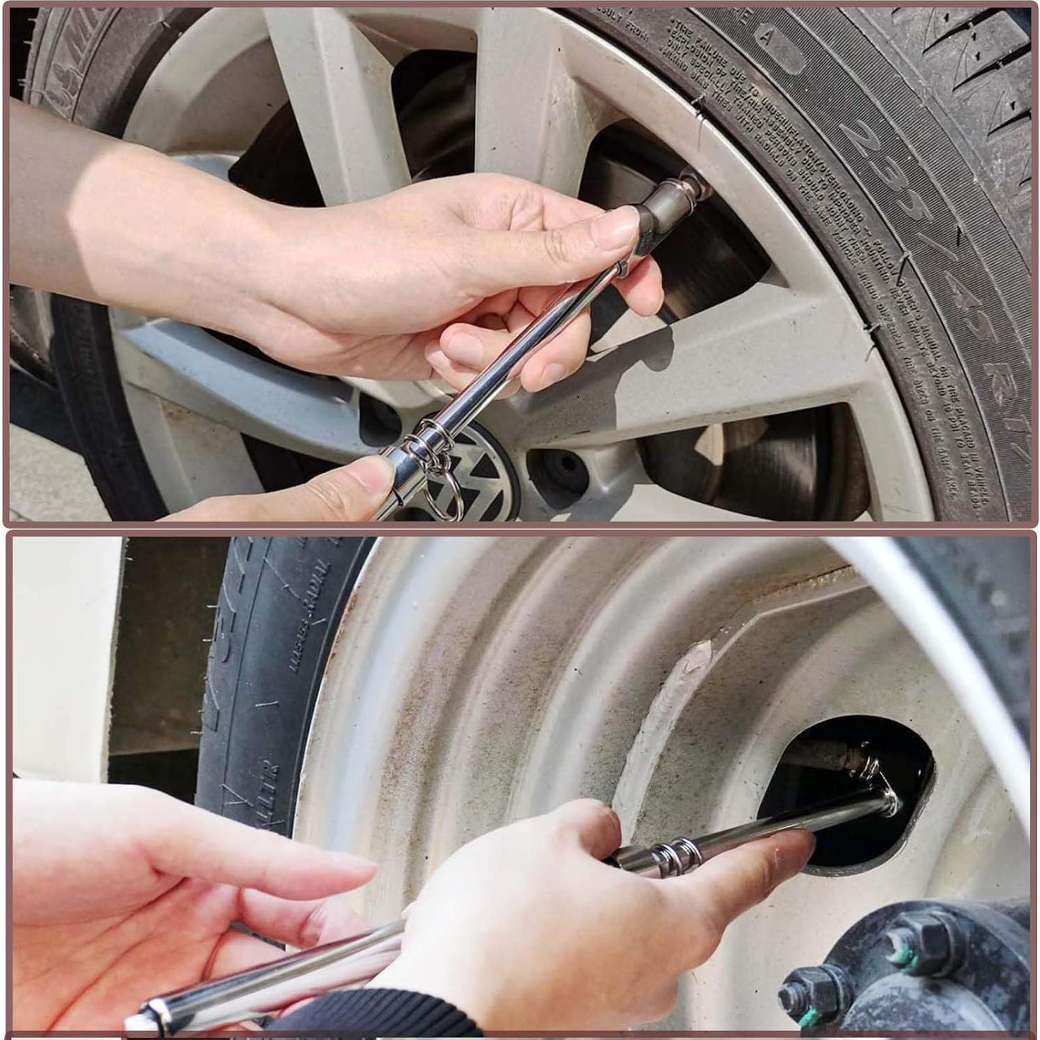 Medidor de Presión de Neumáticos Z-oneMart Doble Cabeza 10-150psi