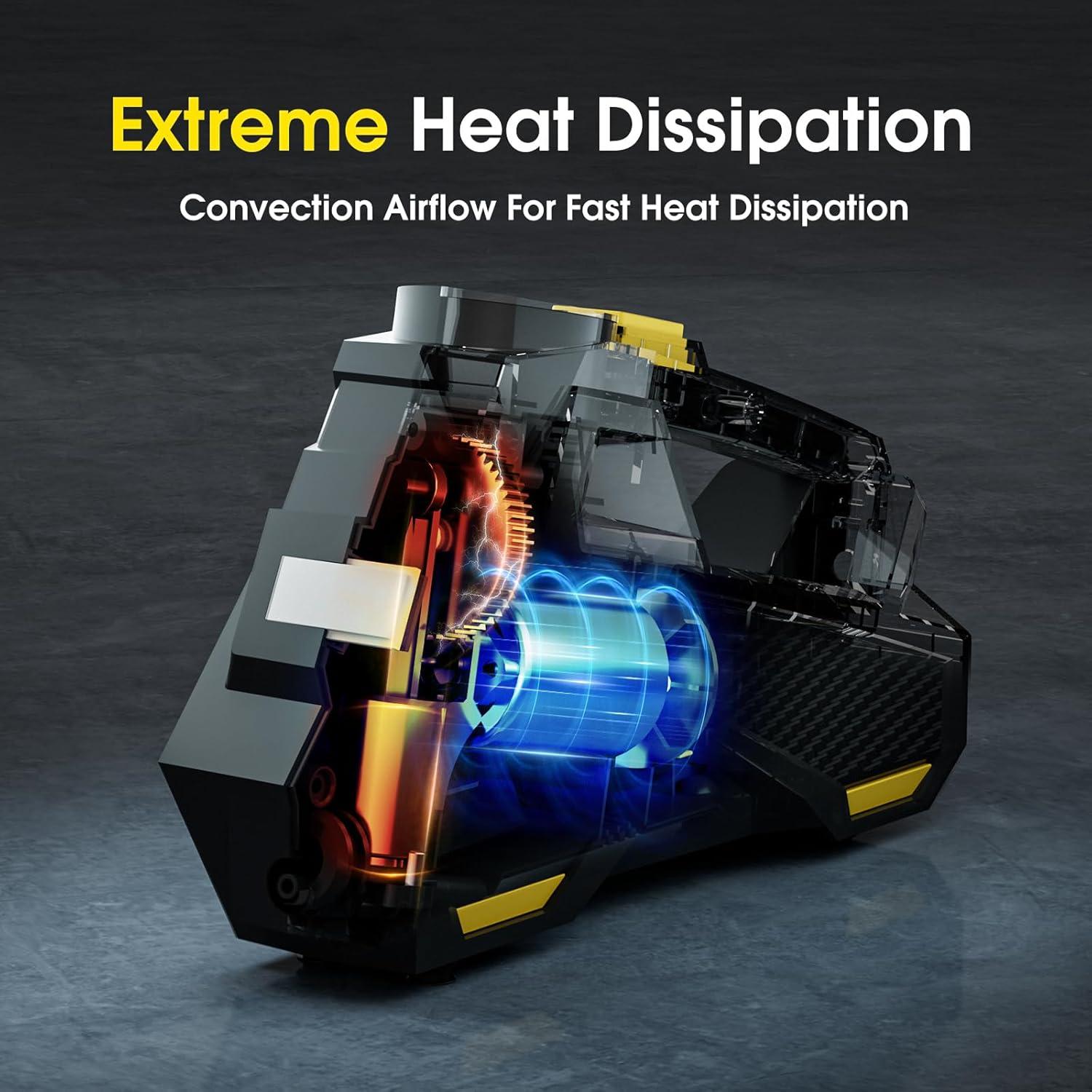 Compresor de Aire Portátil FLYKID C3012 150 PSI con Manómetro LCD