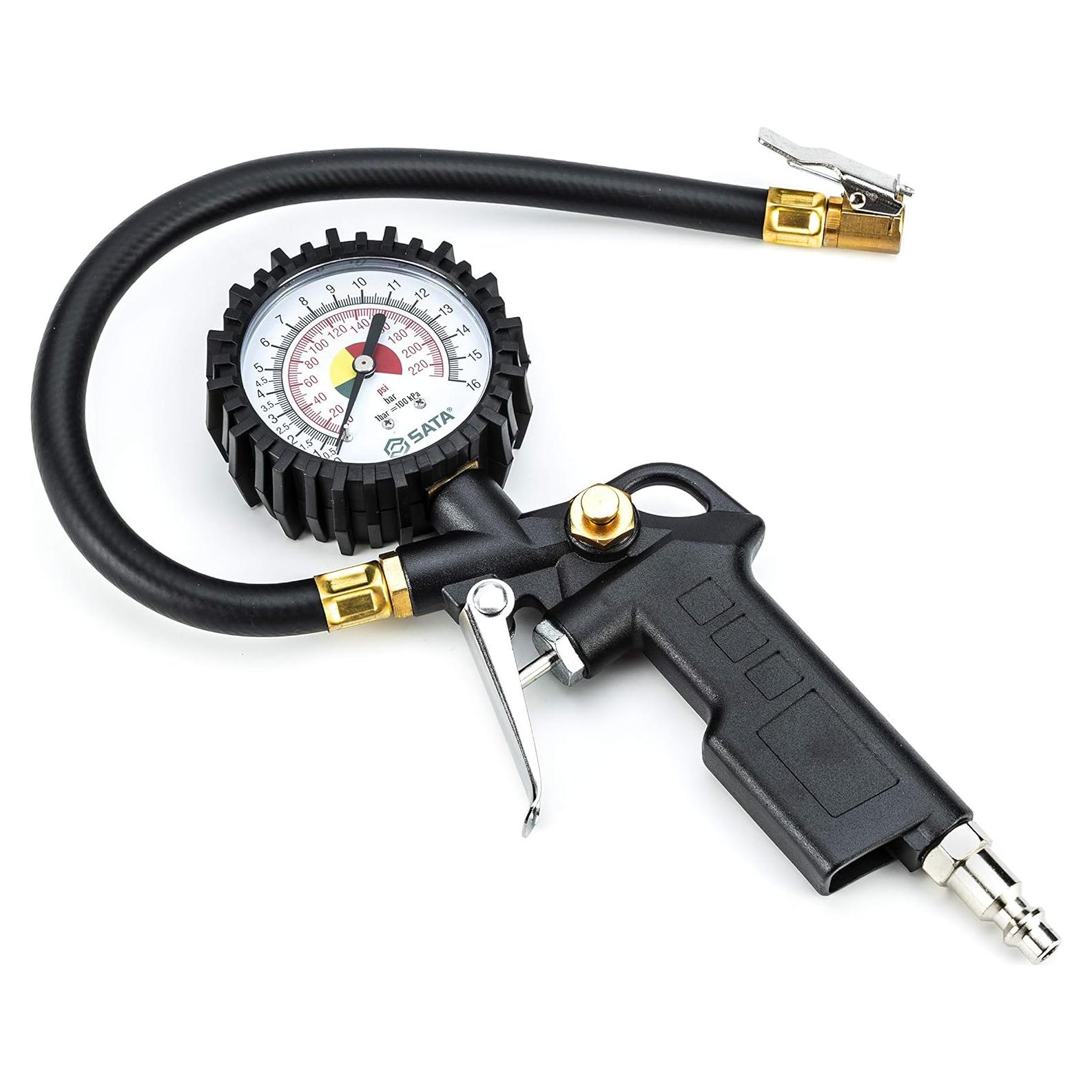 Inflador de Neumáticos SATA ST98100U con Manómetro