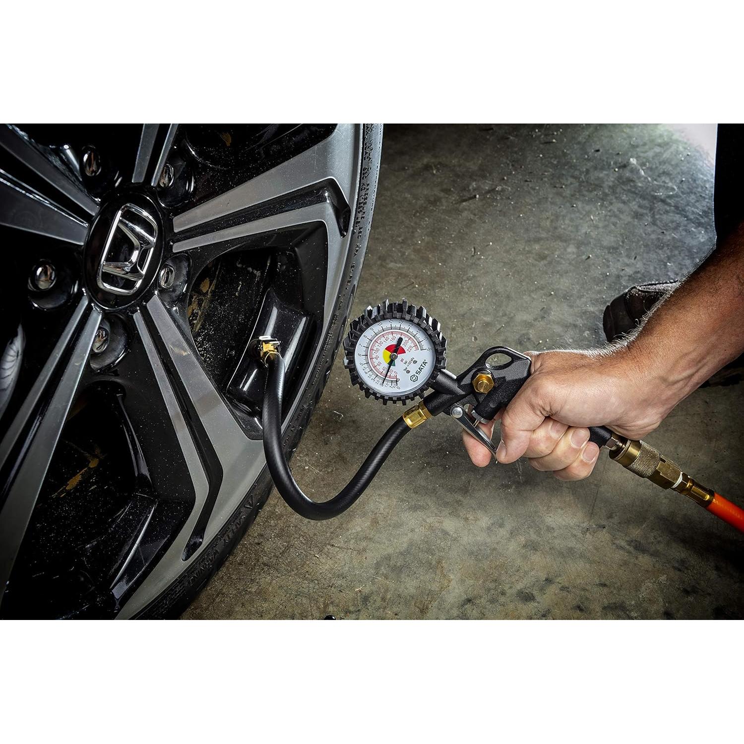 Inflador de Neumáticos SATA ST98100U con Manómetro