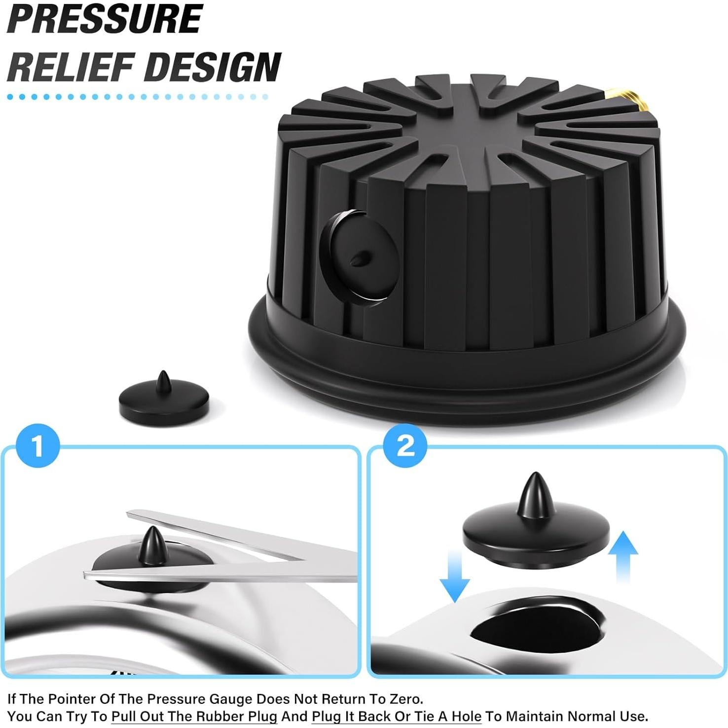 Manómetro Lleno de Líquido MEANLIN 1/4" NPT 2.5" 0-60Psi