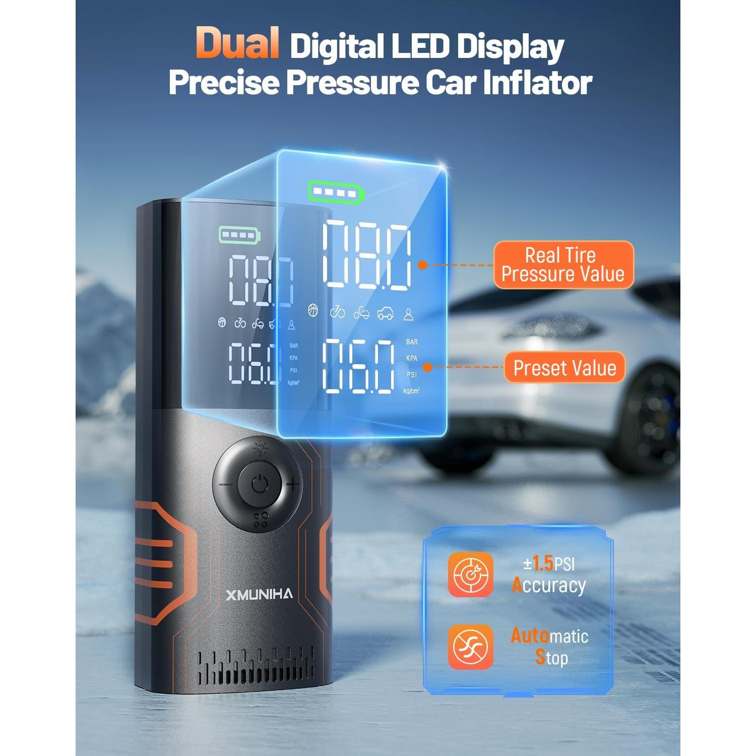 Compresor de Aire Portátil XMUNIHA HX02 10000mAh 150PSI