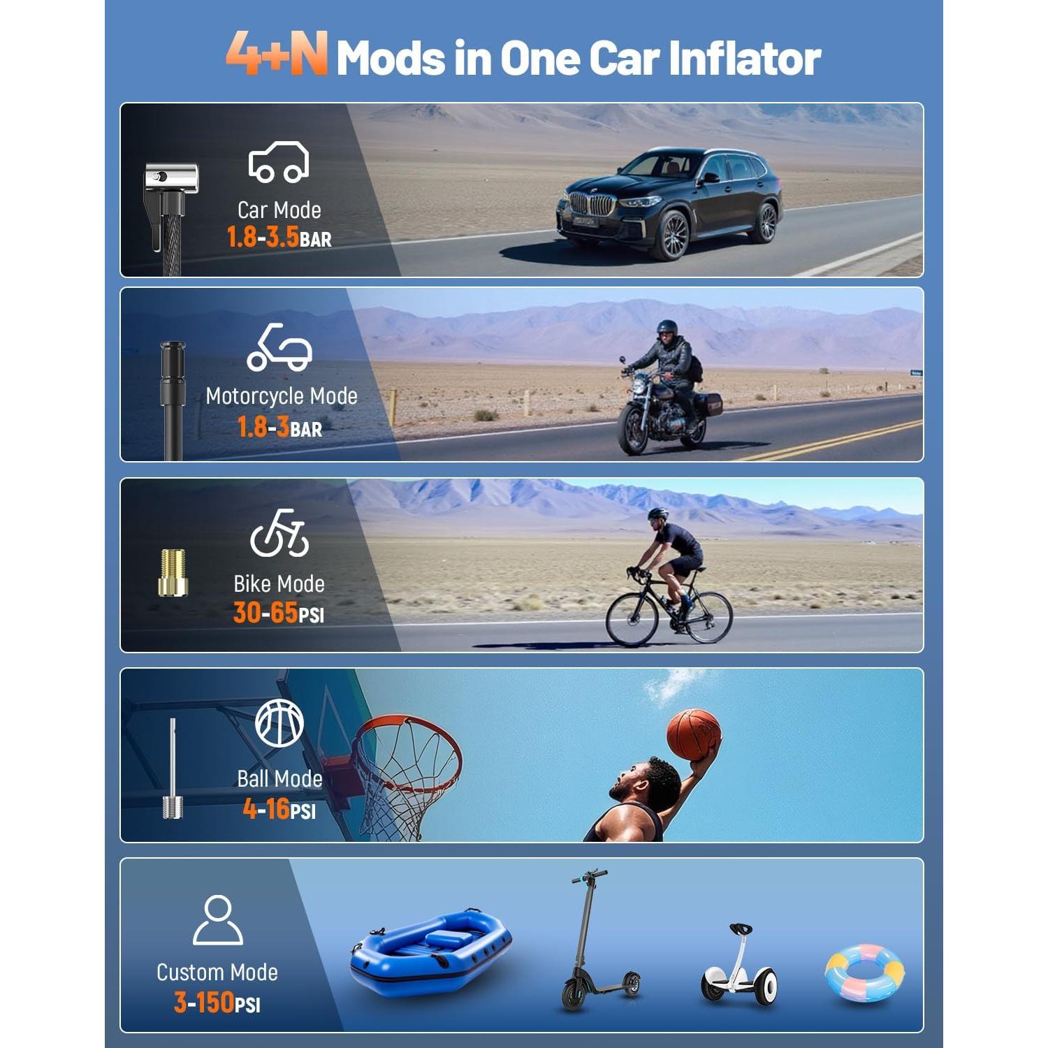 Compresor de Aire Portátil XMUNIHA HX02 10000mAh 150PSI