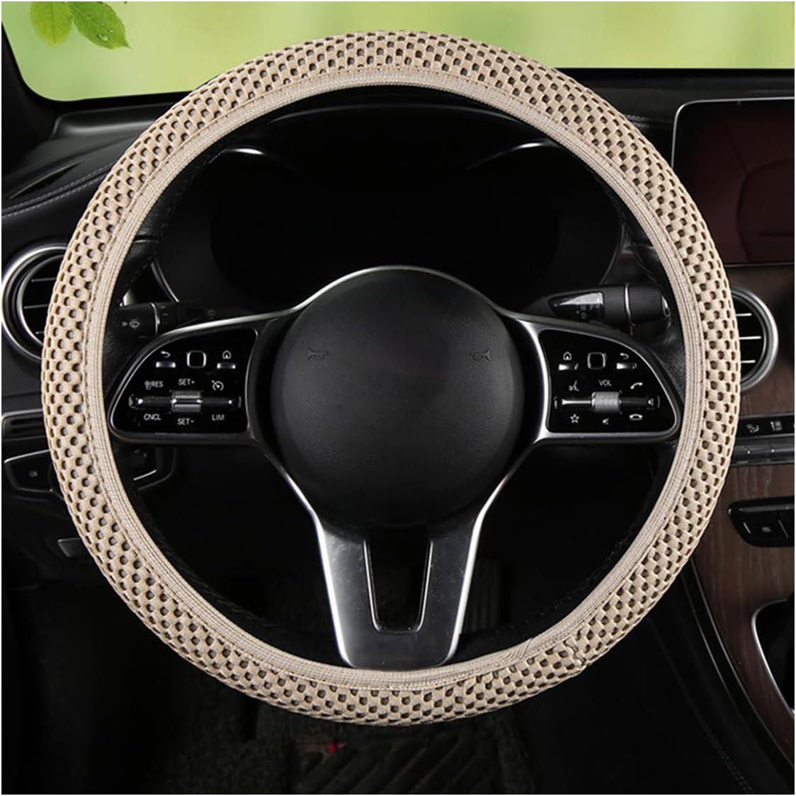 Cubierta de Volante Smilfuy 15 Pulgadas Microfibra Beige