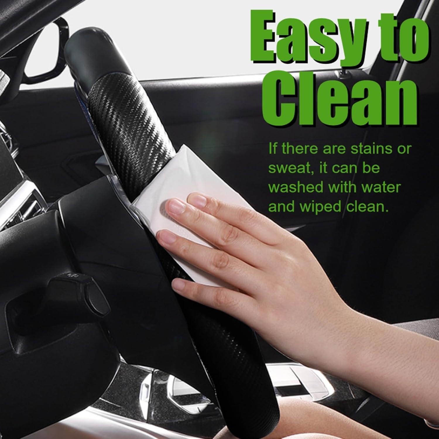 Cubierta de Volante WSSROGY 3 Piezas Antideslizante Negro