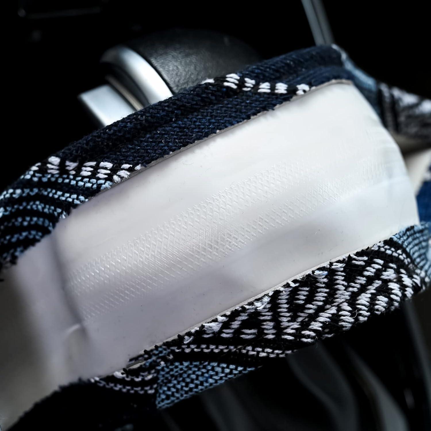 Cubierta de Volante de Tela Valleycomfy 15" Étnica Azul