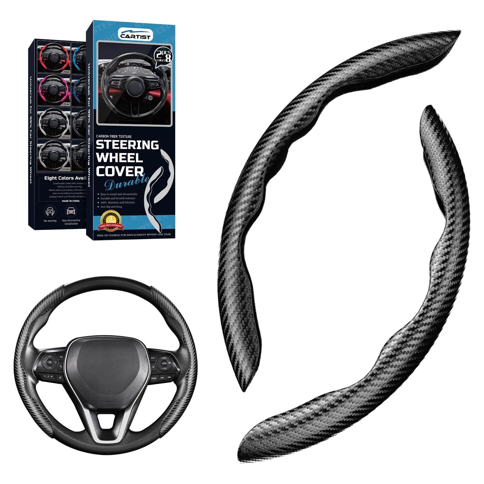 Cubierta de Volante Antideslizante Cartist - Fibra de Carbono