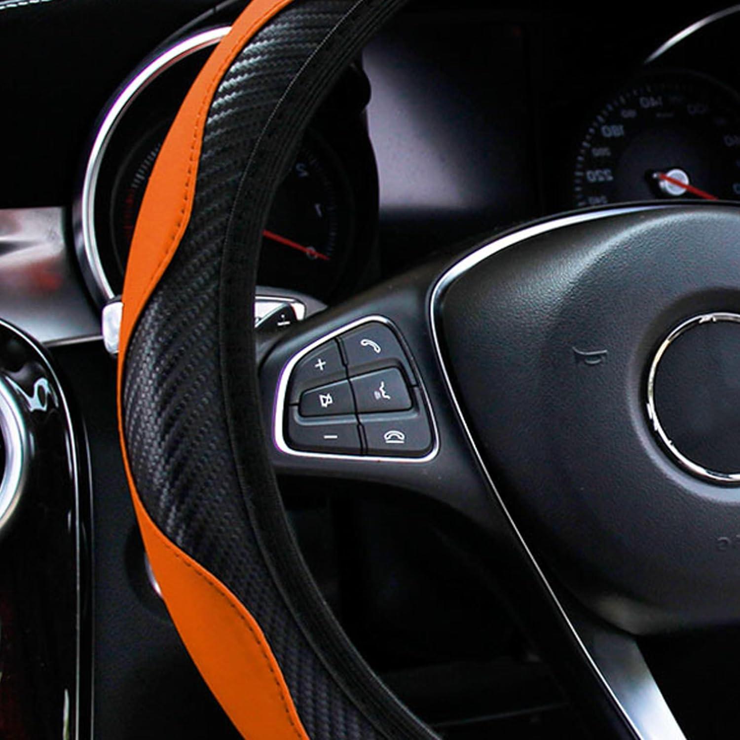 Cubierta de Volante Couslcd 37-38 cm Naranja Antideslizante