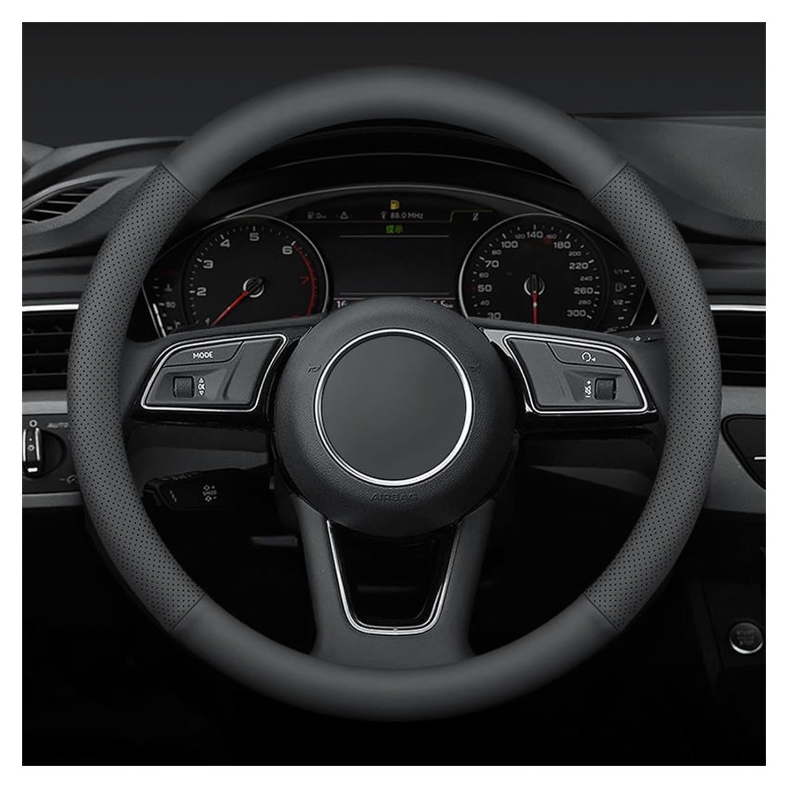 Funda de Volante Mihecor 38 cm Cuero Microfibra Antideslizante