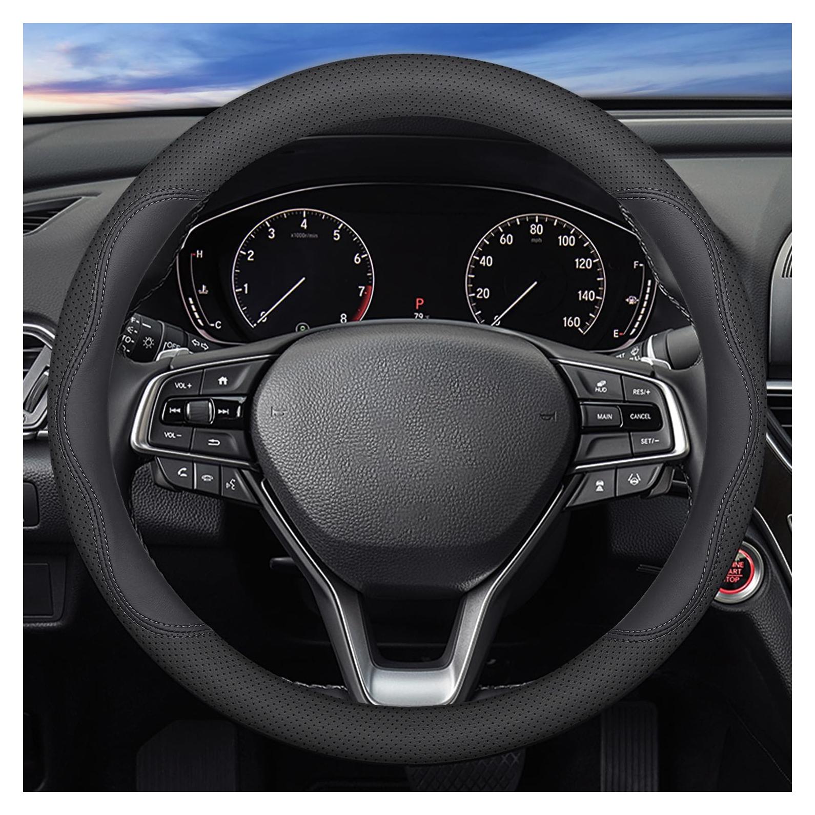 Cubre Volante XHRING Cuero Negro 39-40.5 cm para Autos