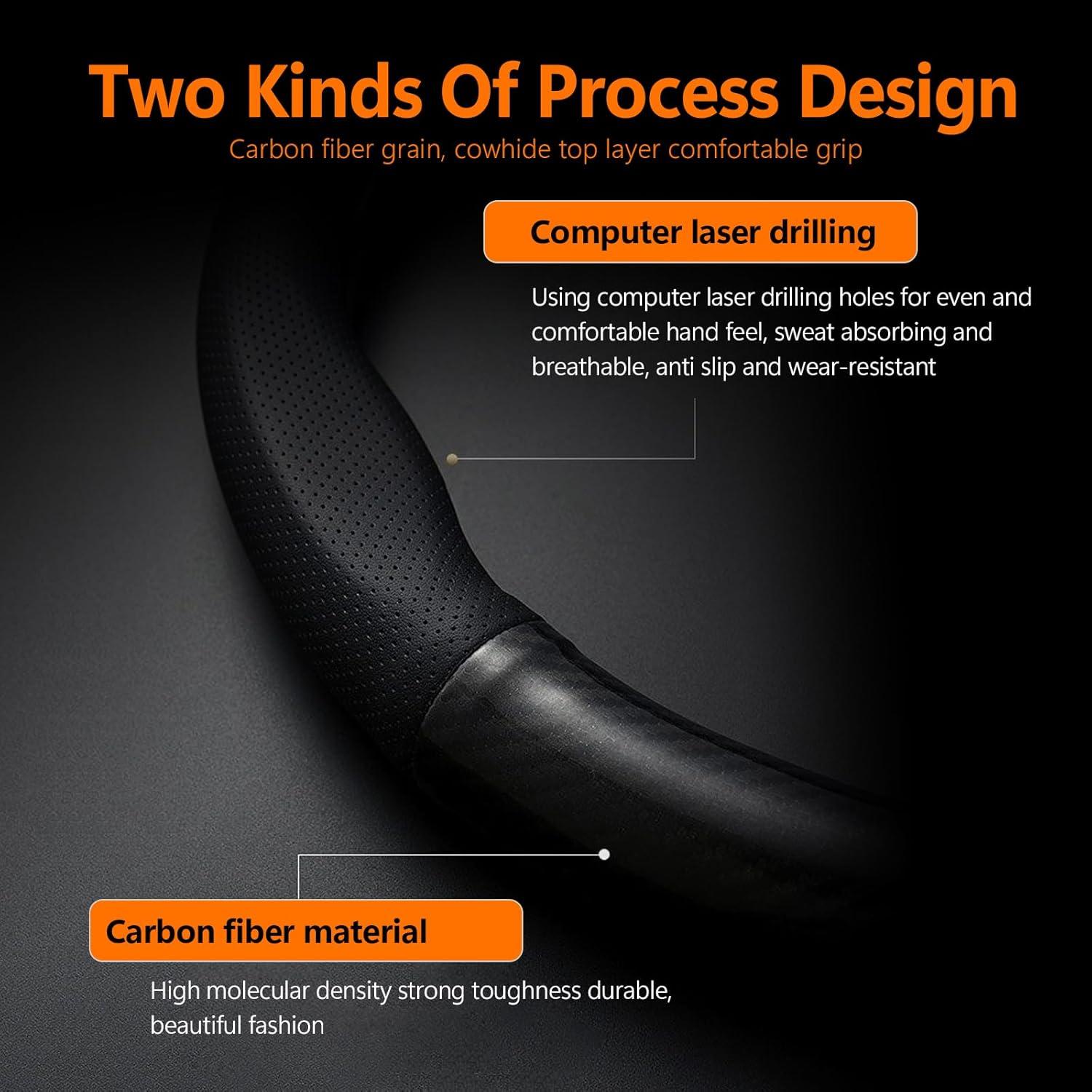 Funda de Volante QODOLSI Transpirable Antideslizante 37.96 cm