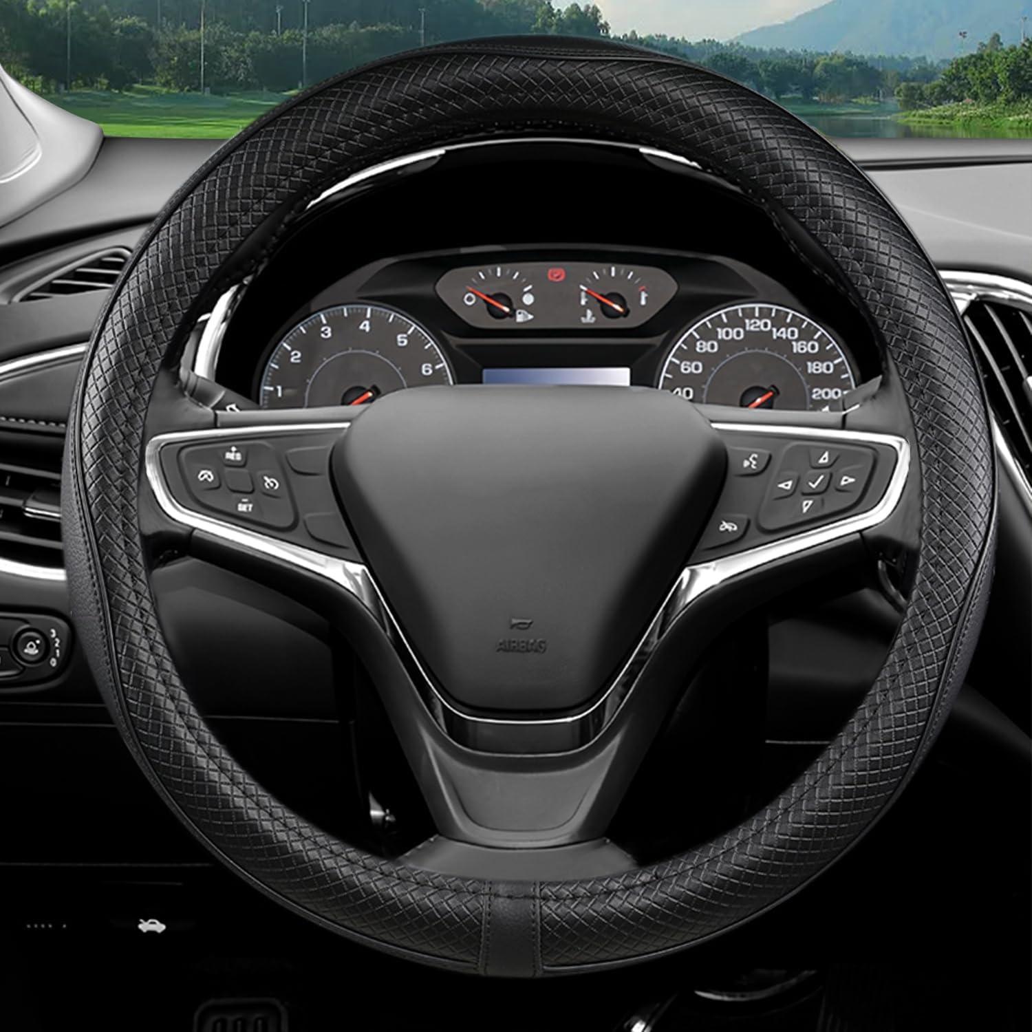 Funda de Volante CACAWIZ para Chevy Silverado Tahoe Negro