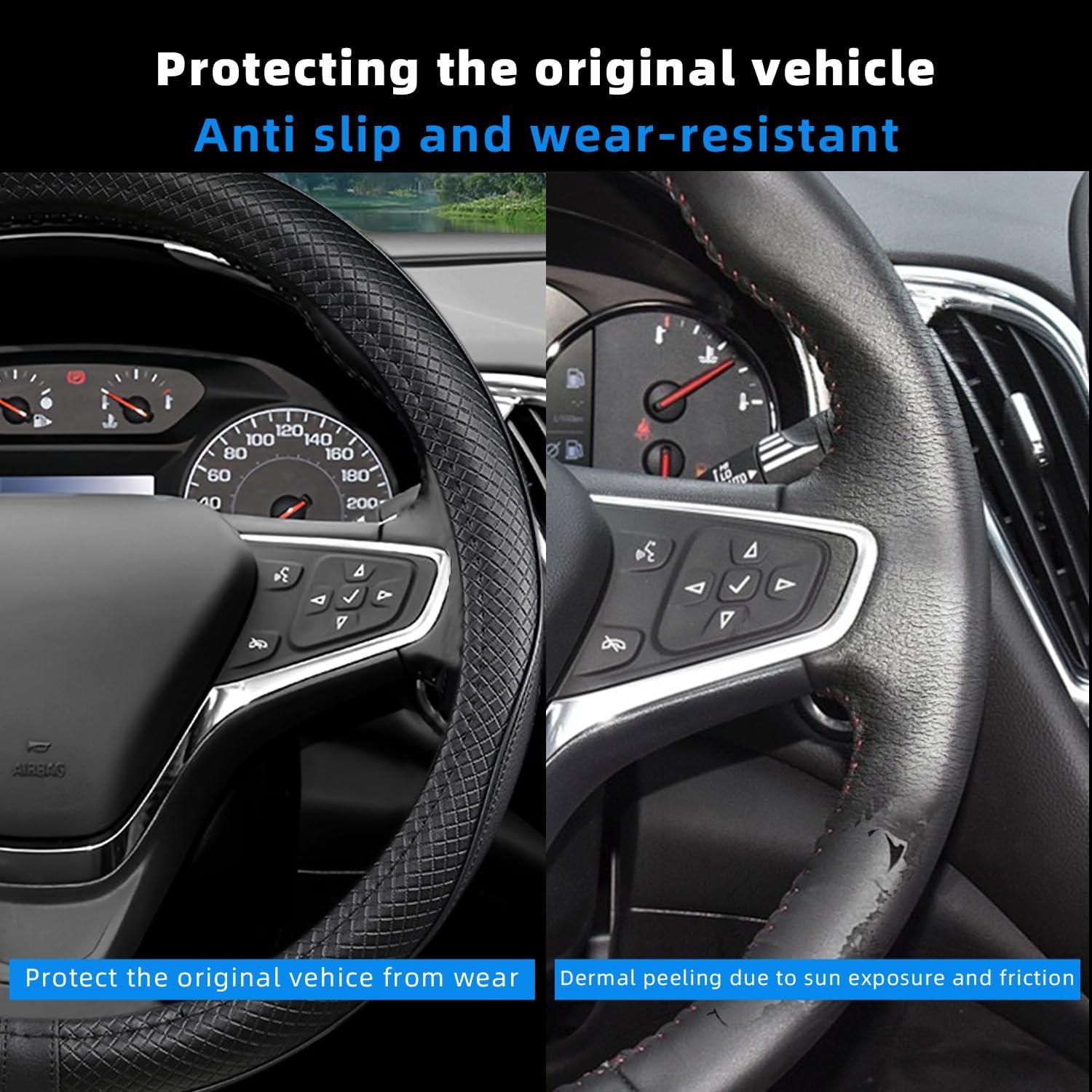 Funda de Volante CACAWIZ para Chevy Silverado Tahoe Negro