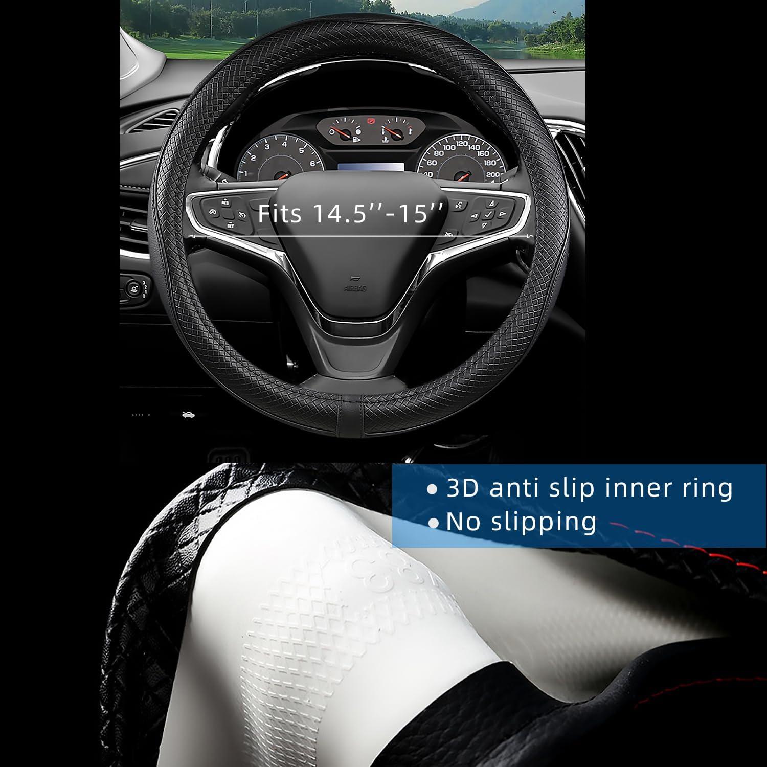 Funda de Volante CACAWIZ para Chevy Silverado Tahoe Negro