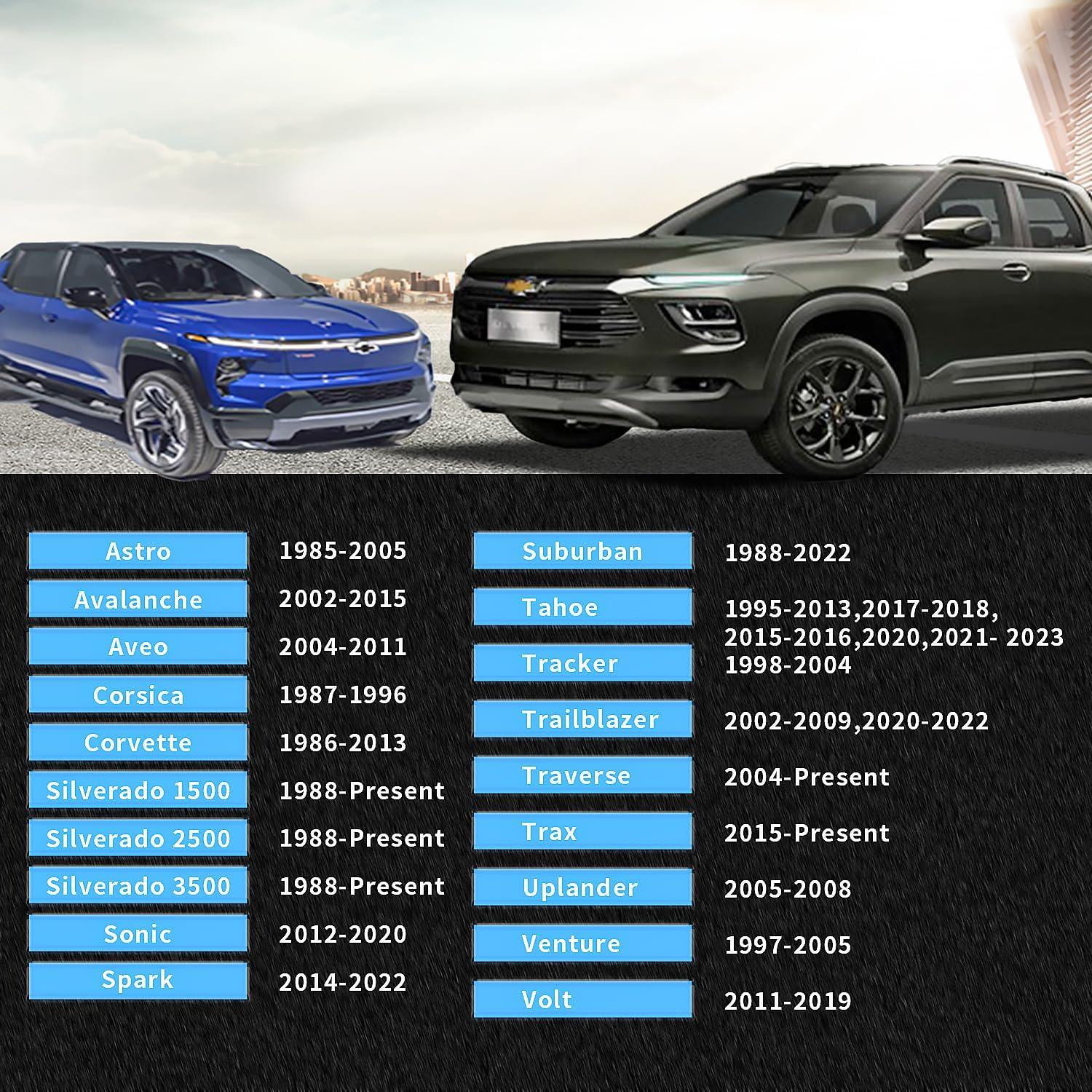 Funda de Volante CACAWIZ para Chevy Silverado Tahoe Negro