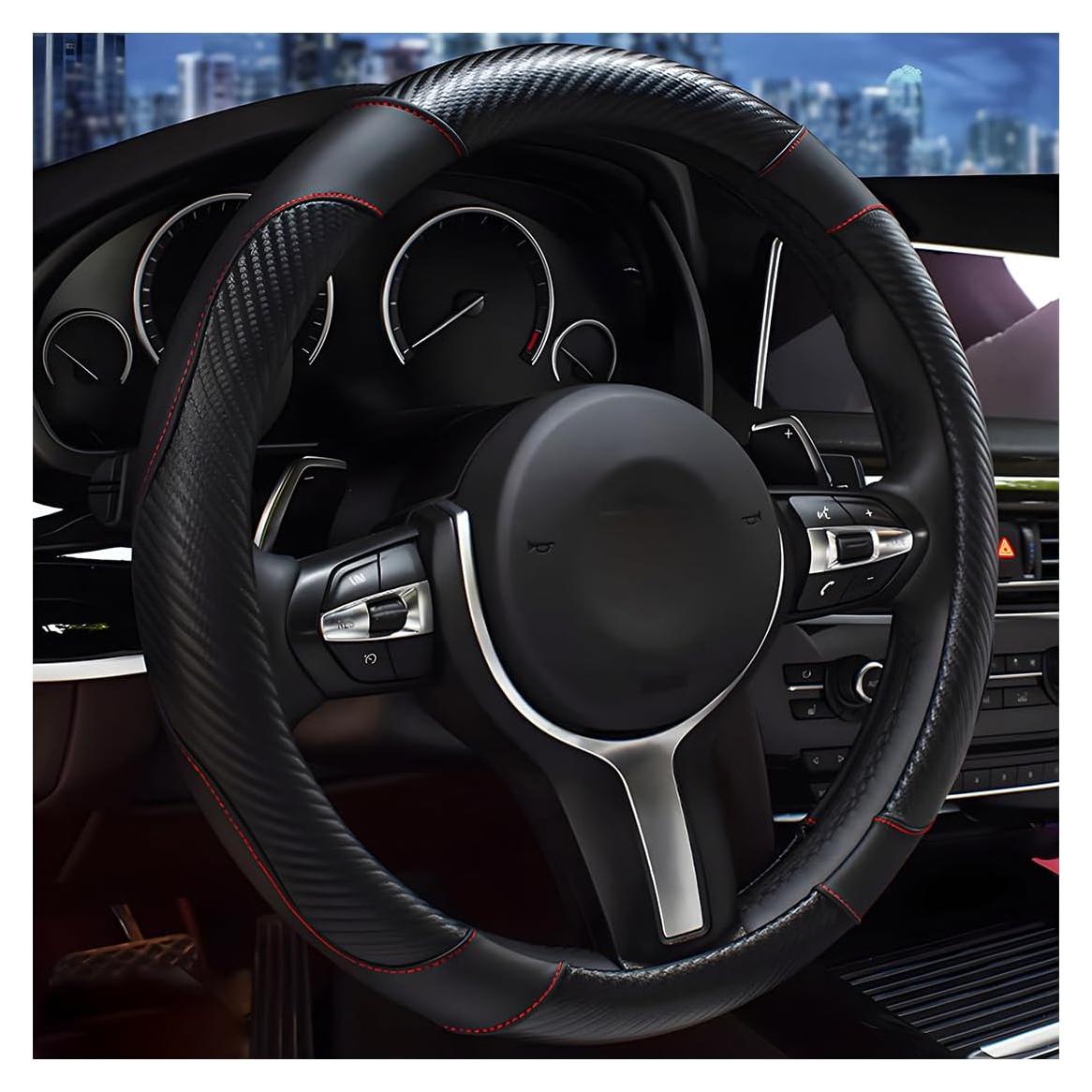 Cubierta de Volante de Coche DXNQ 15 Pulgadas Antideslizante Negra