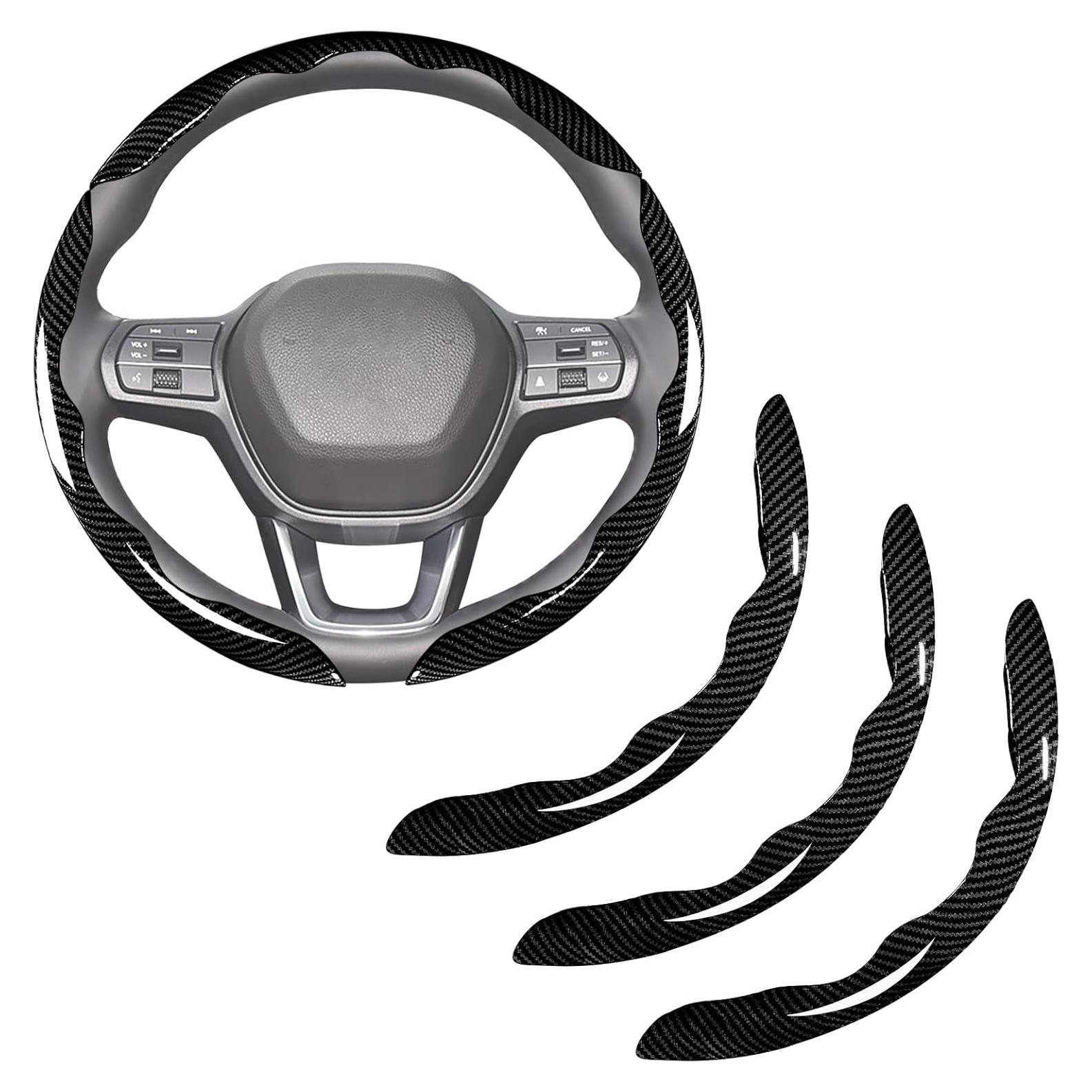 Cubierta de Volante de Fibra de Carbono Aimato 3 Piezas Negra