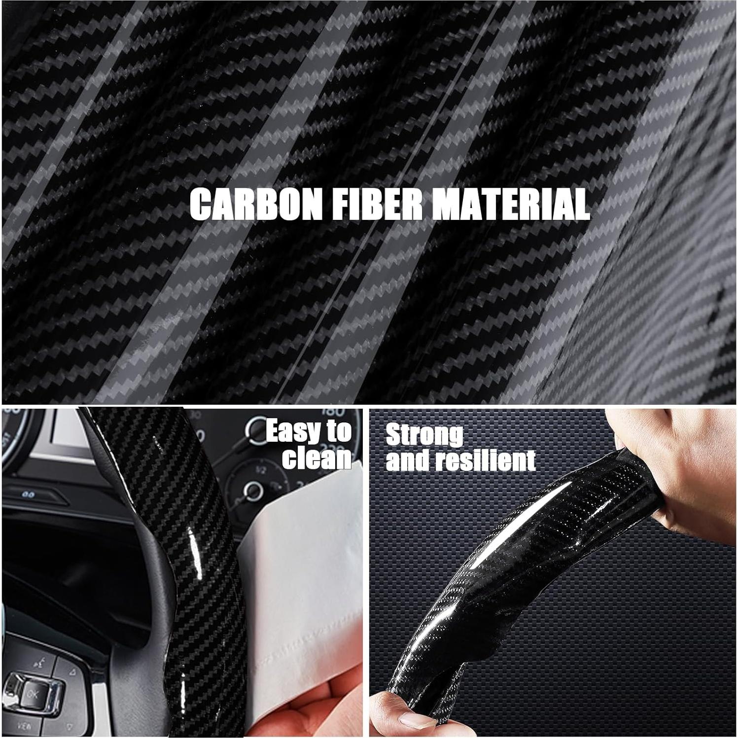 Cubierta de Volante de Fibra de Carbono Aimato 3 Piezas Negra